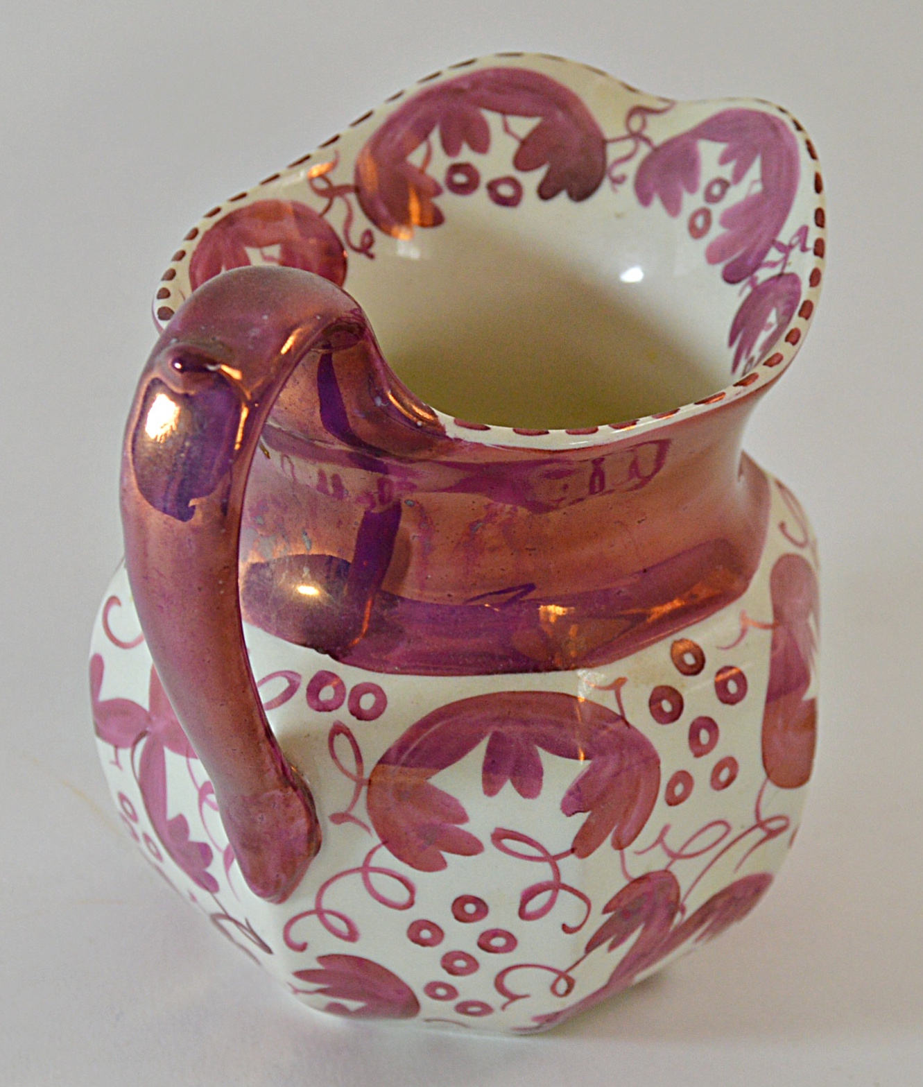 Antique Wedgwood of Etruria & Barlaston Pink Lustre Pitcher