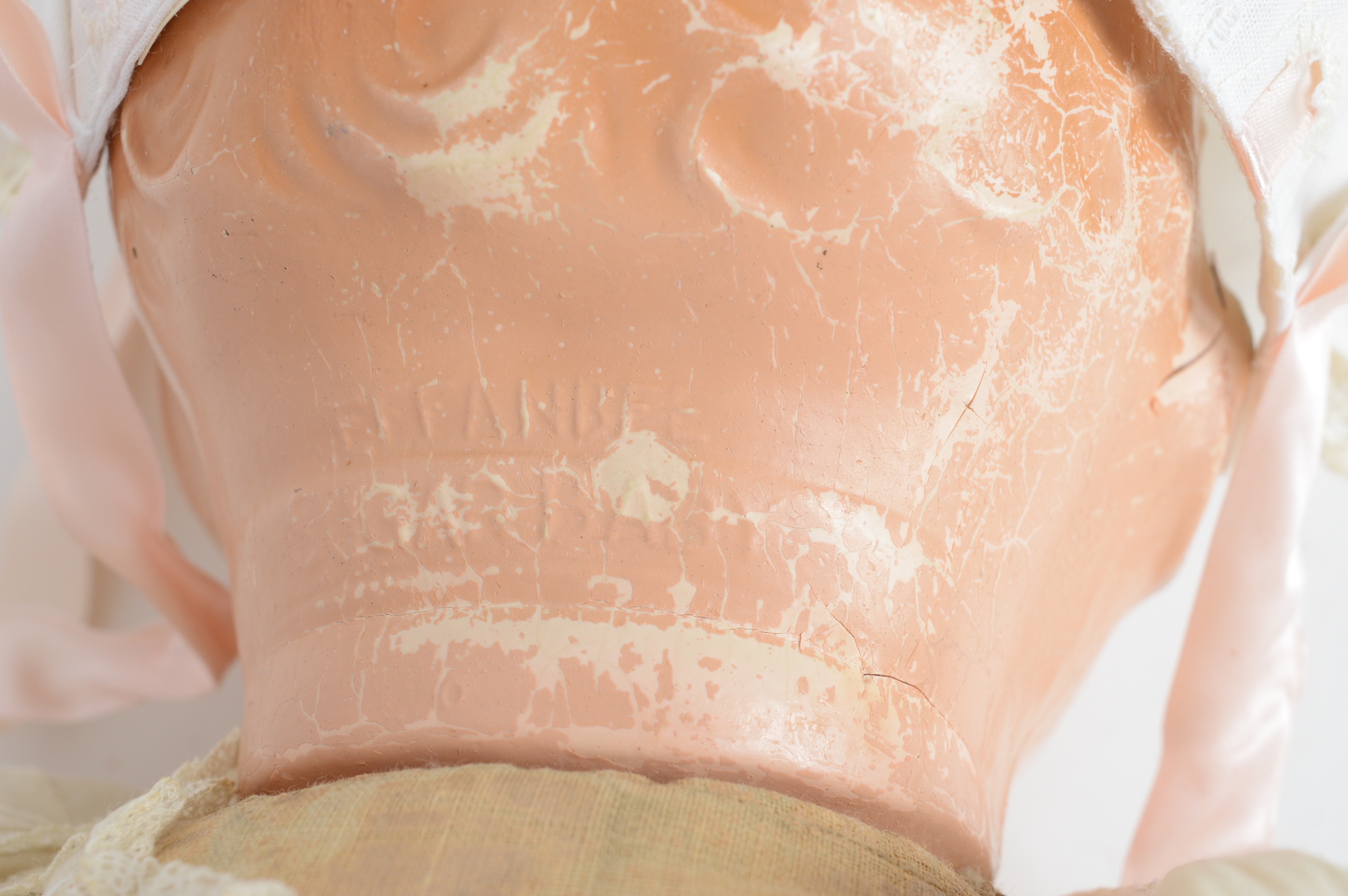 Child's Oak Rocking Chair and Antique Doll