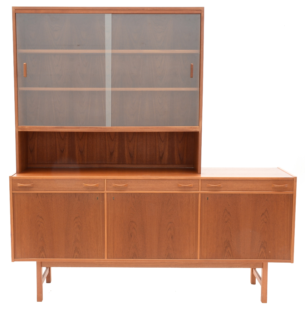 Swedish Modern Teak Buffet with Cabinet by Ulferts