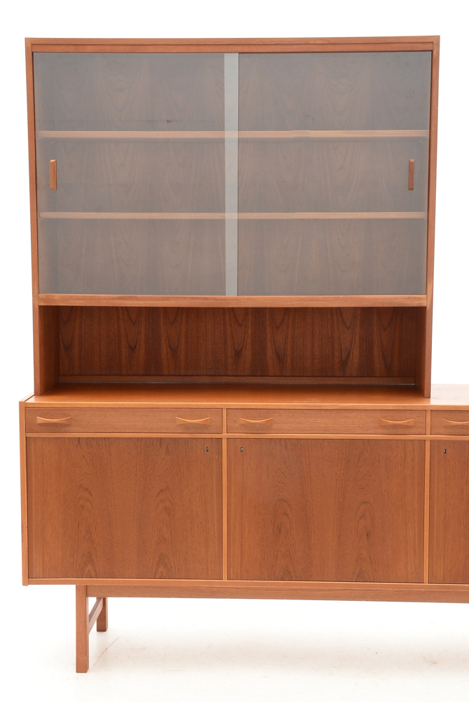 Swedish Modern Teak Buffet with Cabinet by Ulferts