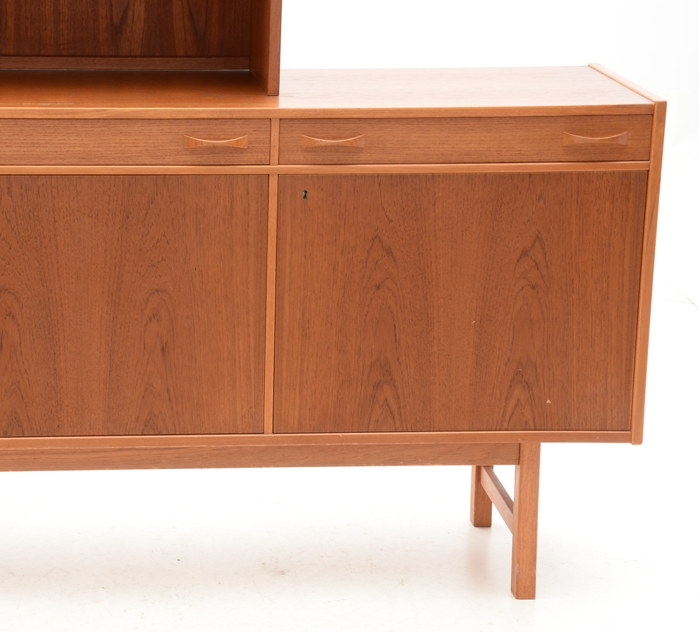 Swedish Modern Teak Buffet with Cabinet by Ulferts
