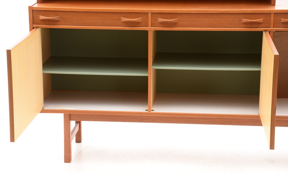 Swedish Modern Teak Buffet with Cabinet by Ulferts