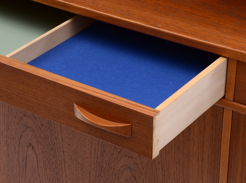 Swedish Modern Teak Buffet with Cabinet by Ulferts