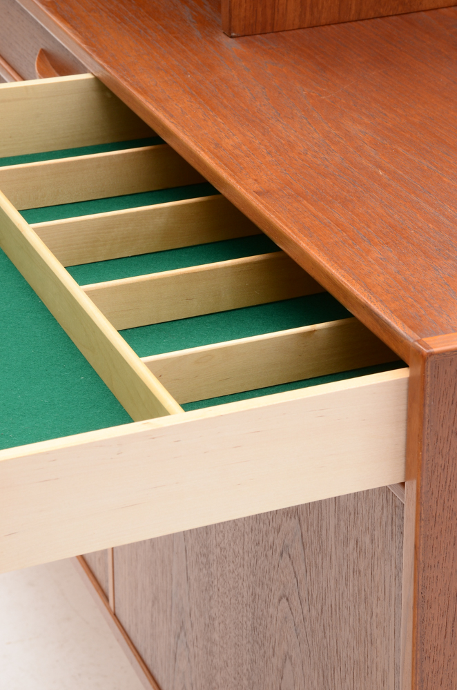 Swedish Modern Teak Buffet with Cabinet by Ulferts