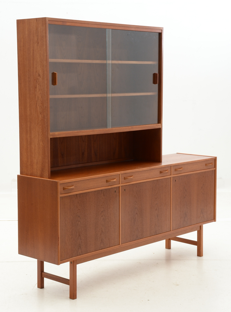 Swedish Modern Teak Buffet with Cabinet by Ulferts