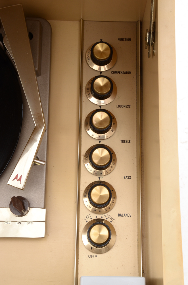 Vintage Motorola Stereo Console and Stereophone Speaker