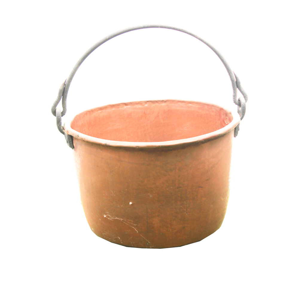 Vintage Hammered Copper Cauldron by D. Picking & Co.