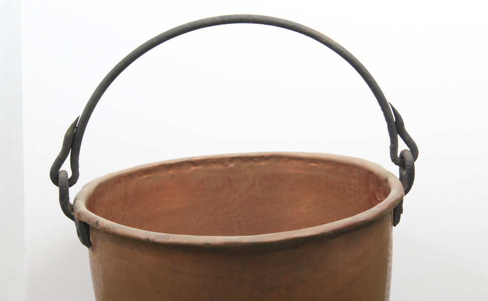 Vintage Hammered Copper Cauldron by D. Picking & Co.