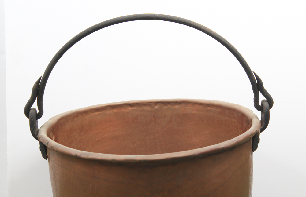 Vintage Hammered Copper Cauldron by D. Picking & Co.