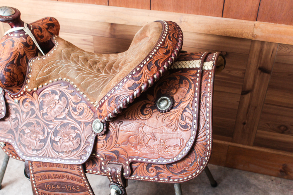 Vintage Ryan World Championship Western Pleasure Leather Saddle