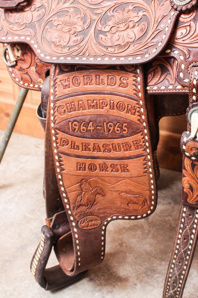 Vintage Ryan World Championship Western Pleasure Leather Saddle