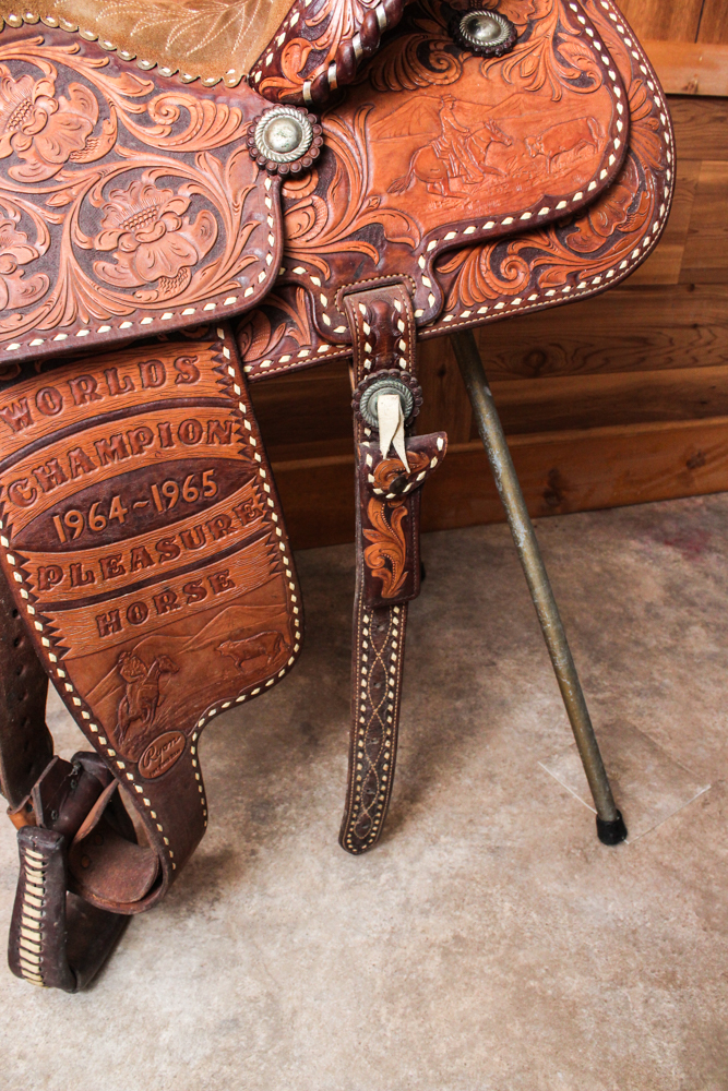 Vintage Ryan World Championship Western Pleasure Leather Saddle