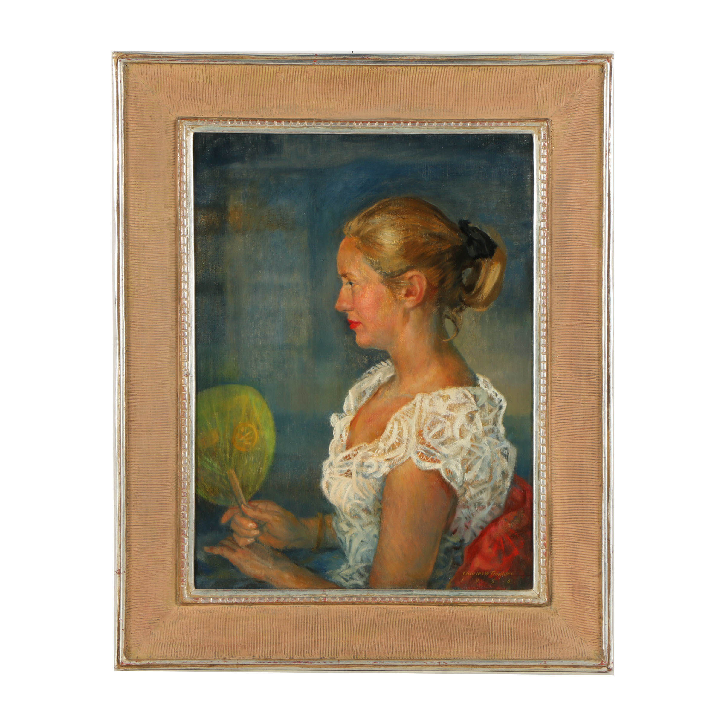 Charles W. Thwaites Oil Portrait on Masonite