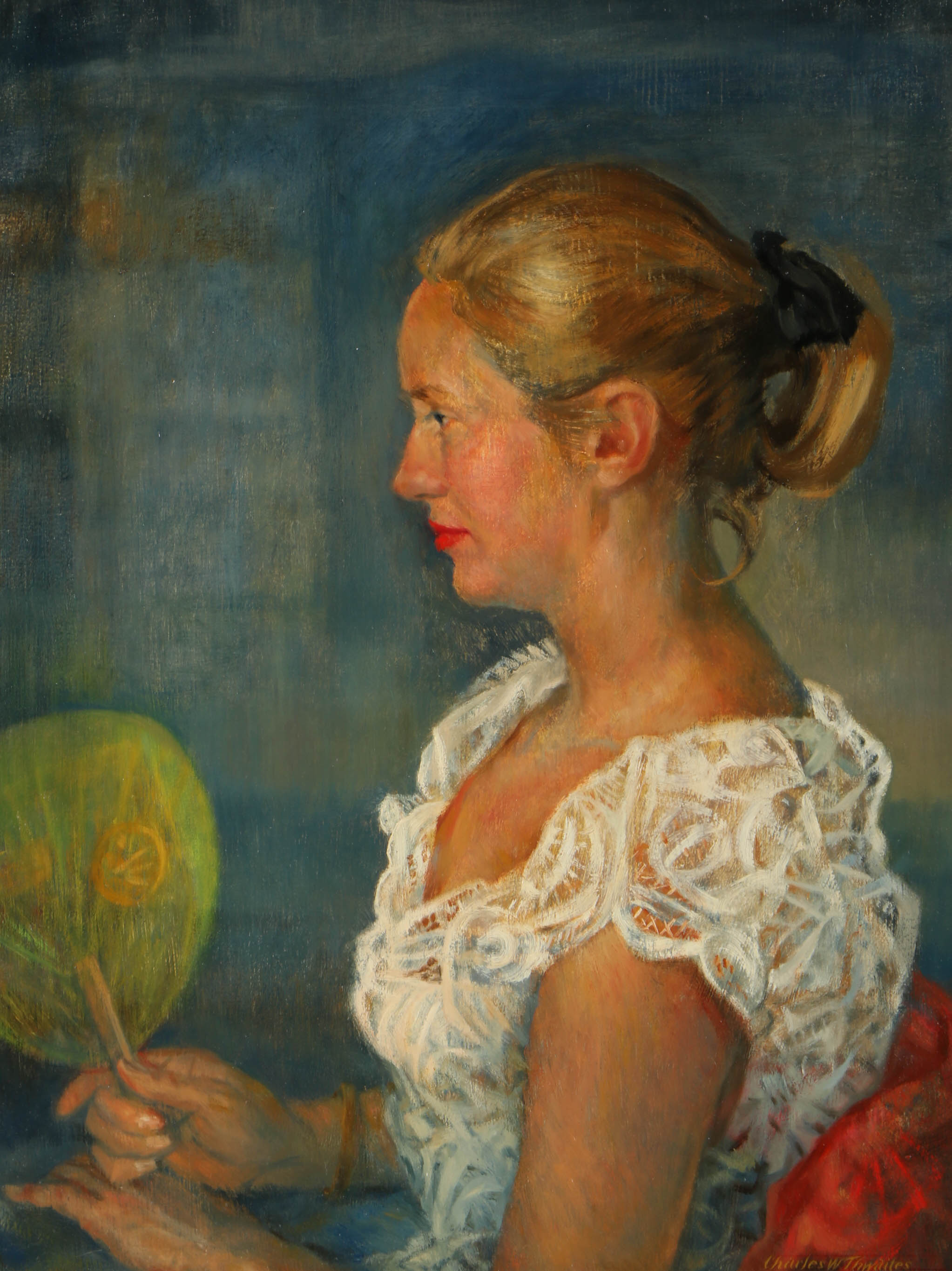 Charles W. Thwaites Oil Portrait on Masonite