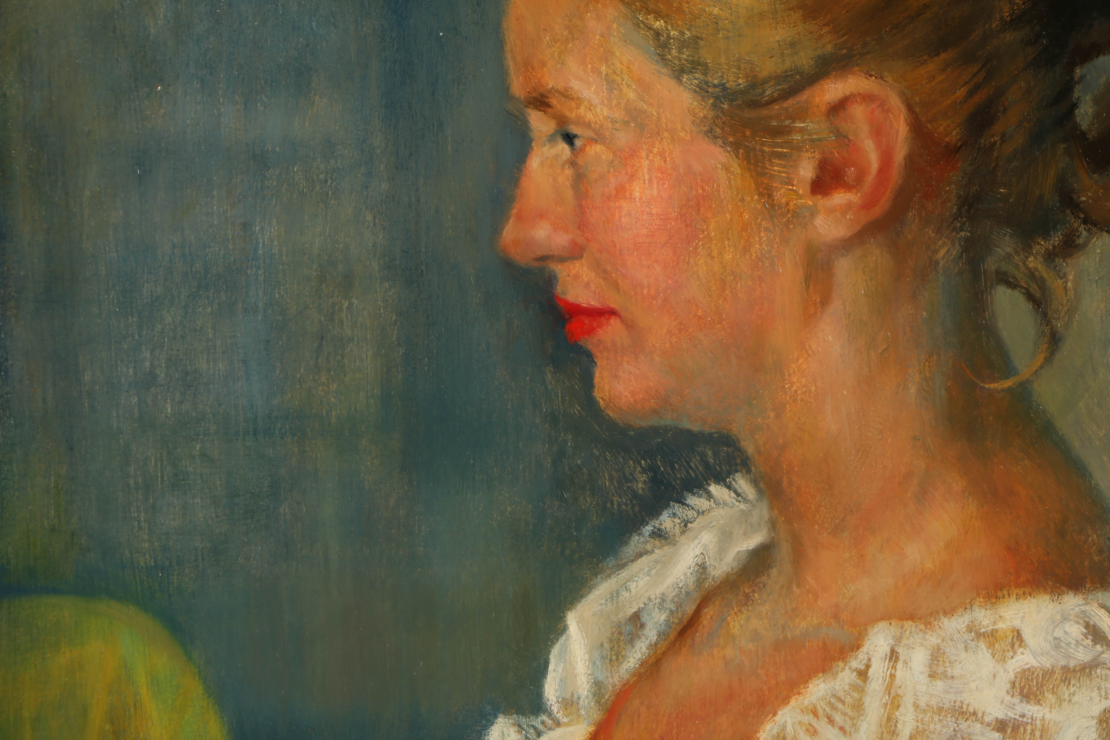 Charles W. Thwaites Oil Portrait on Masonite