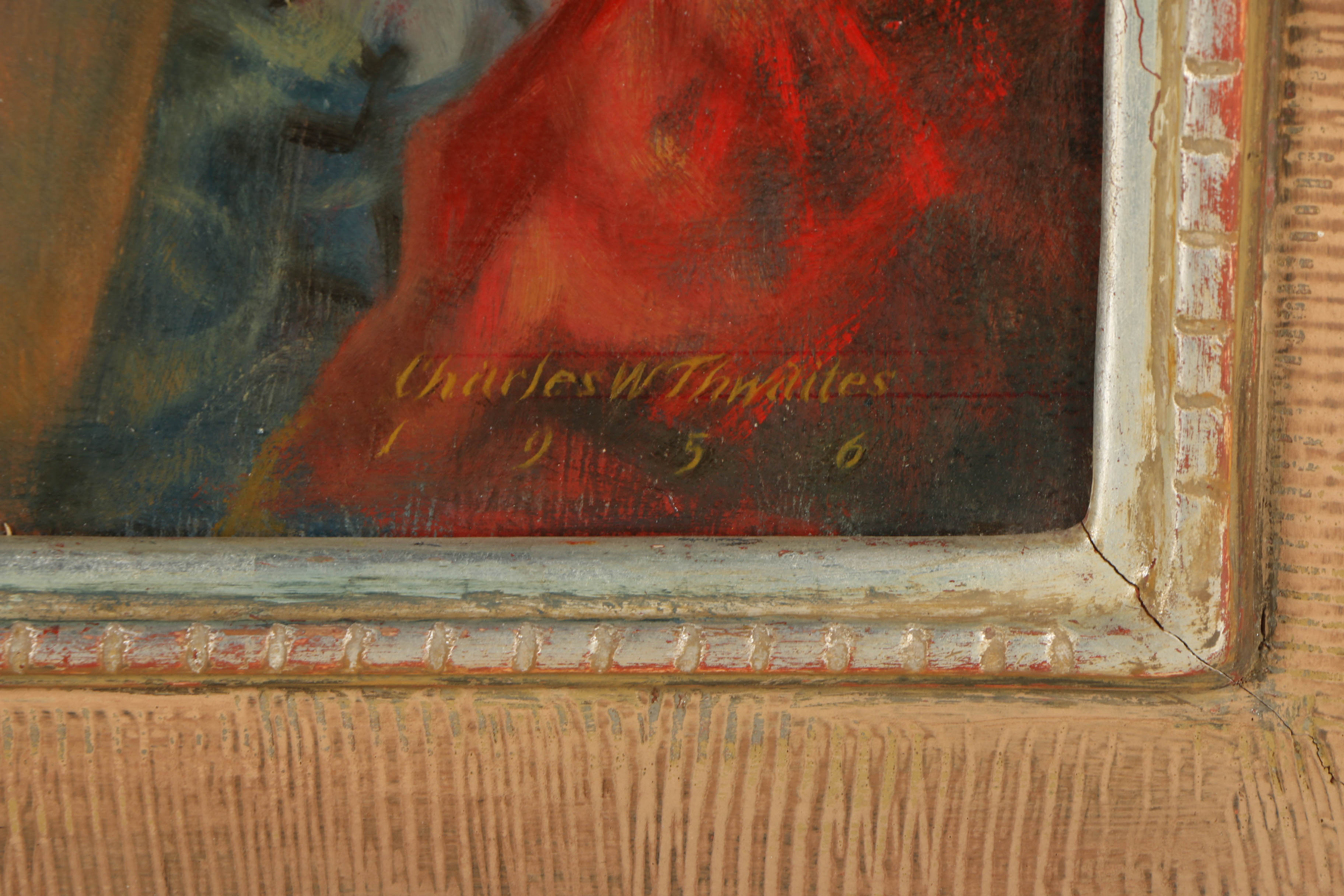 Charles W. Thwaites Oil Portrait on Masonite