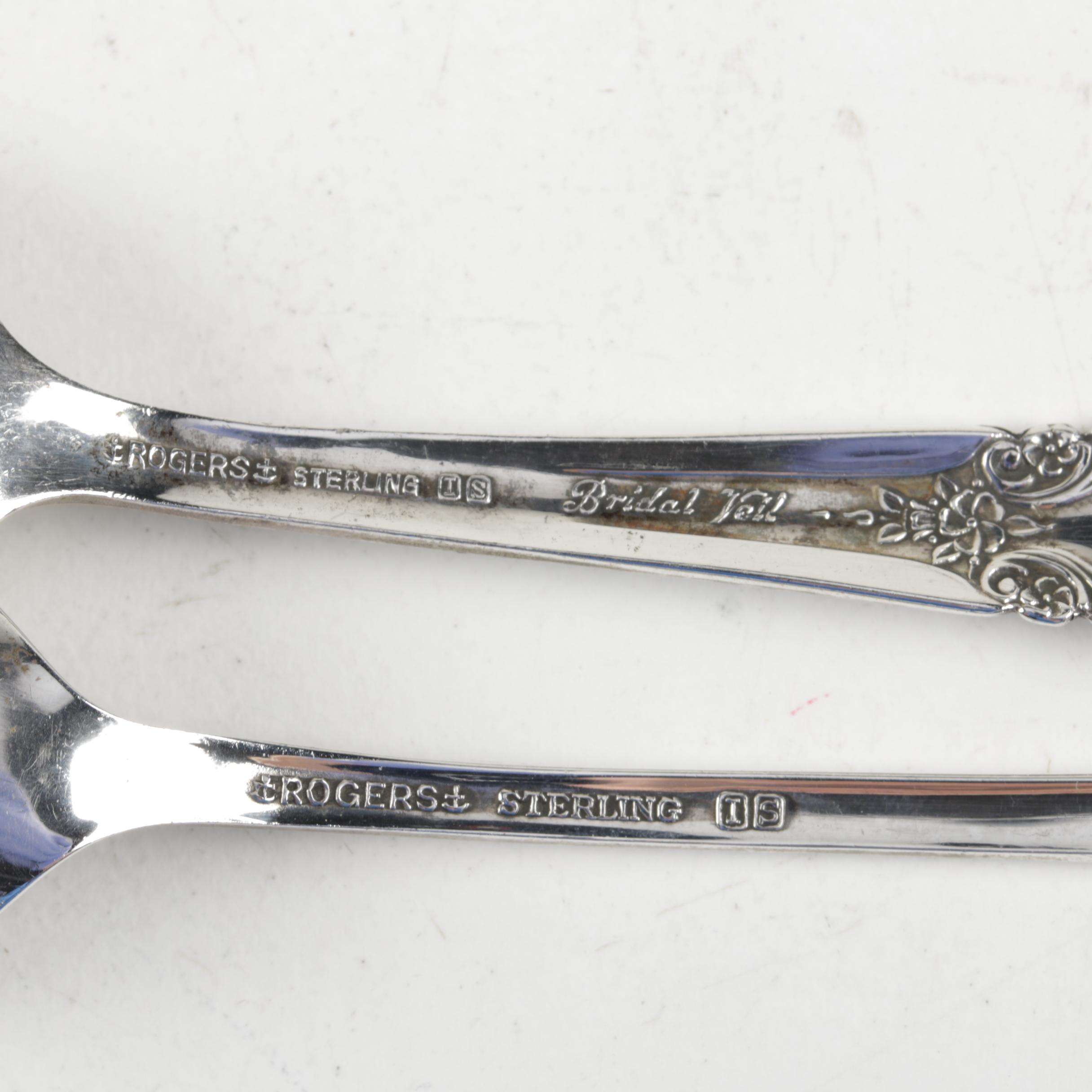 Wm Rogers Mfg. Co. "Bridal Veil" and Other Sterling Flatware and Cups