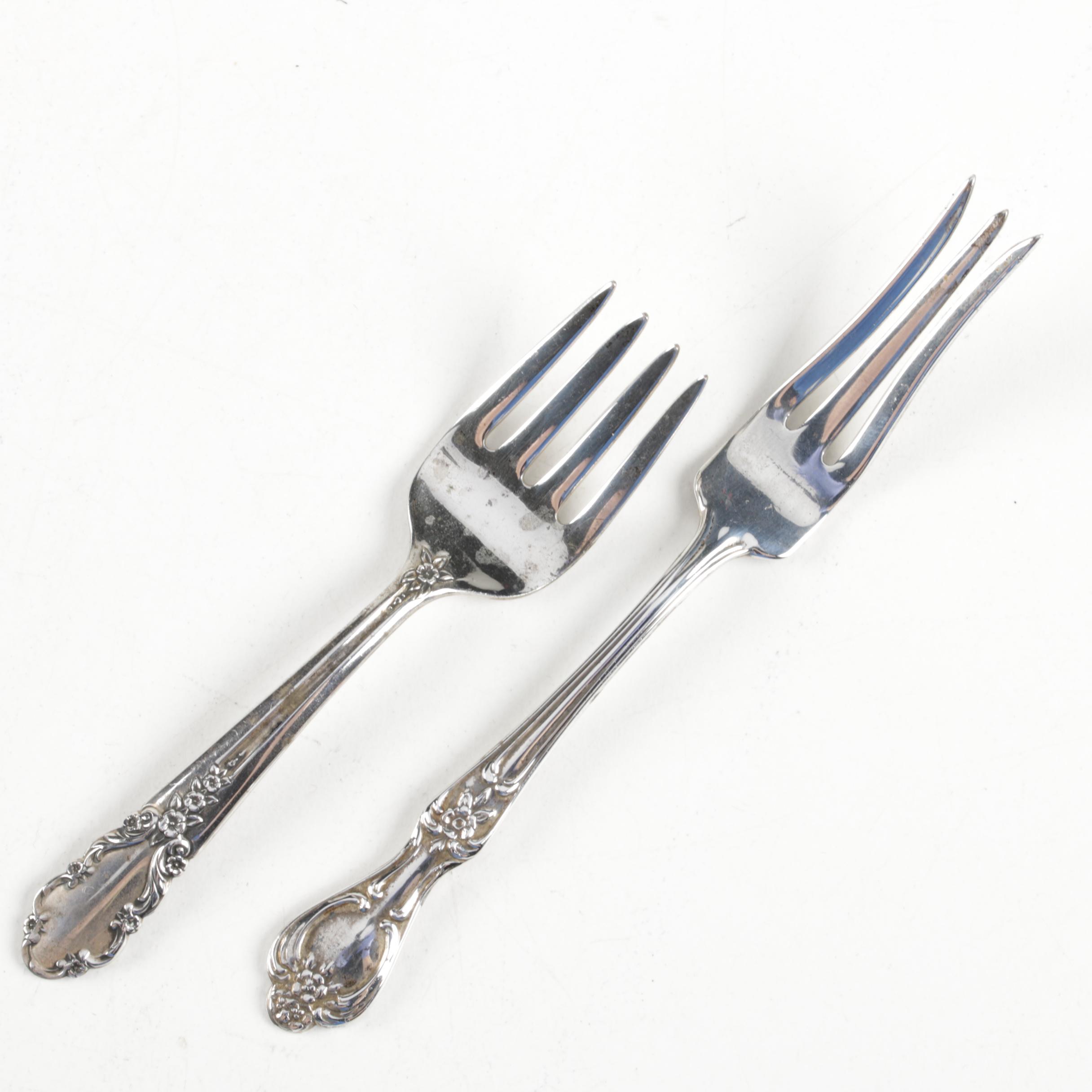 Wm Rogers Mfg. Co. "Bridal Veil" and Other Sterling Flatware and Cups