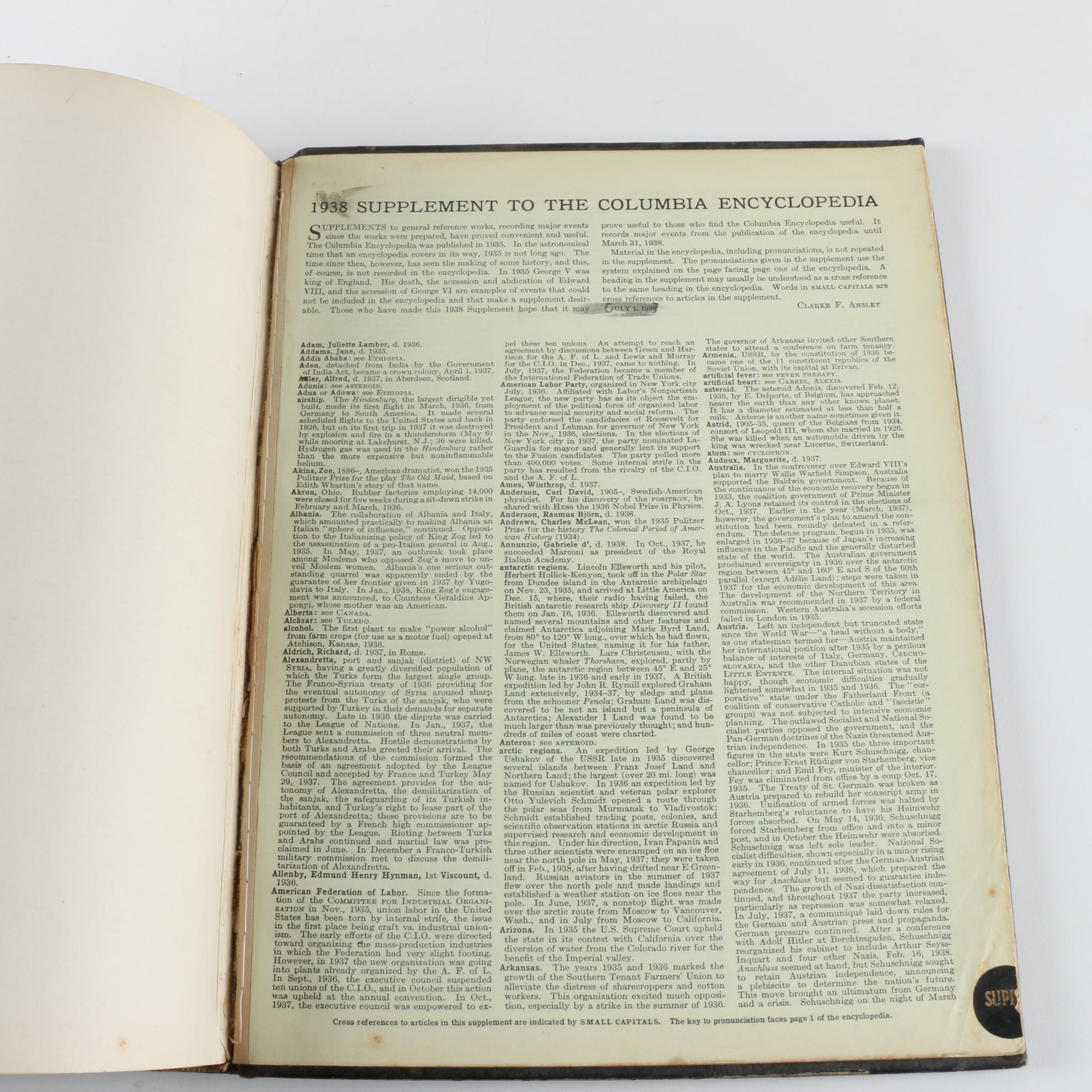 1938 "The Columbia Encyclopedia"