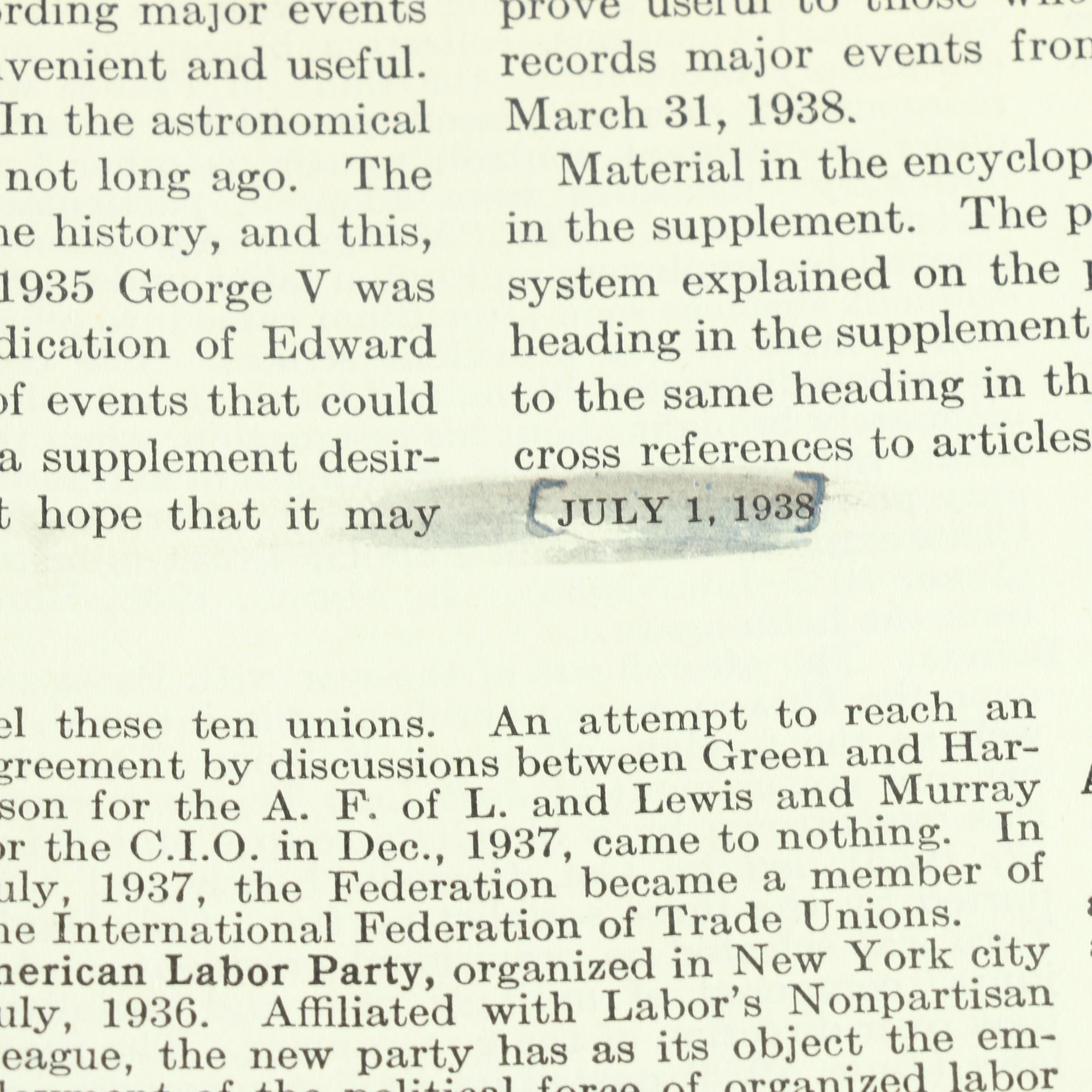 1938 "The Columbia Encyclopedia"