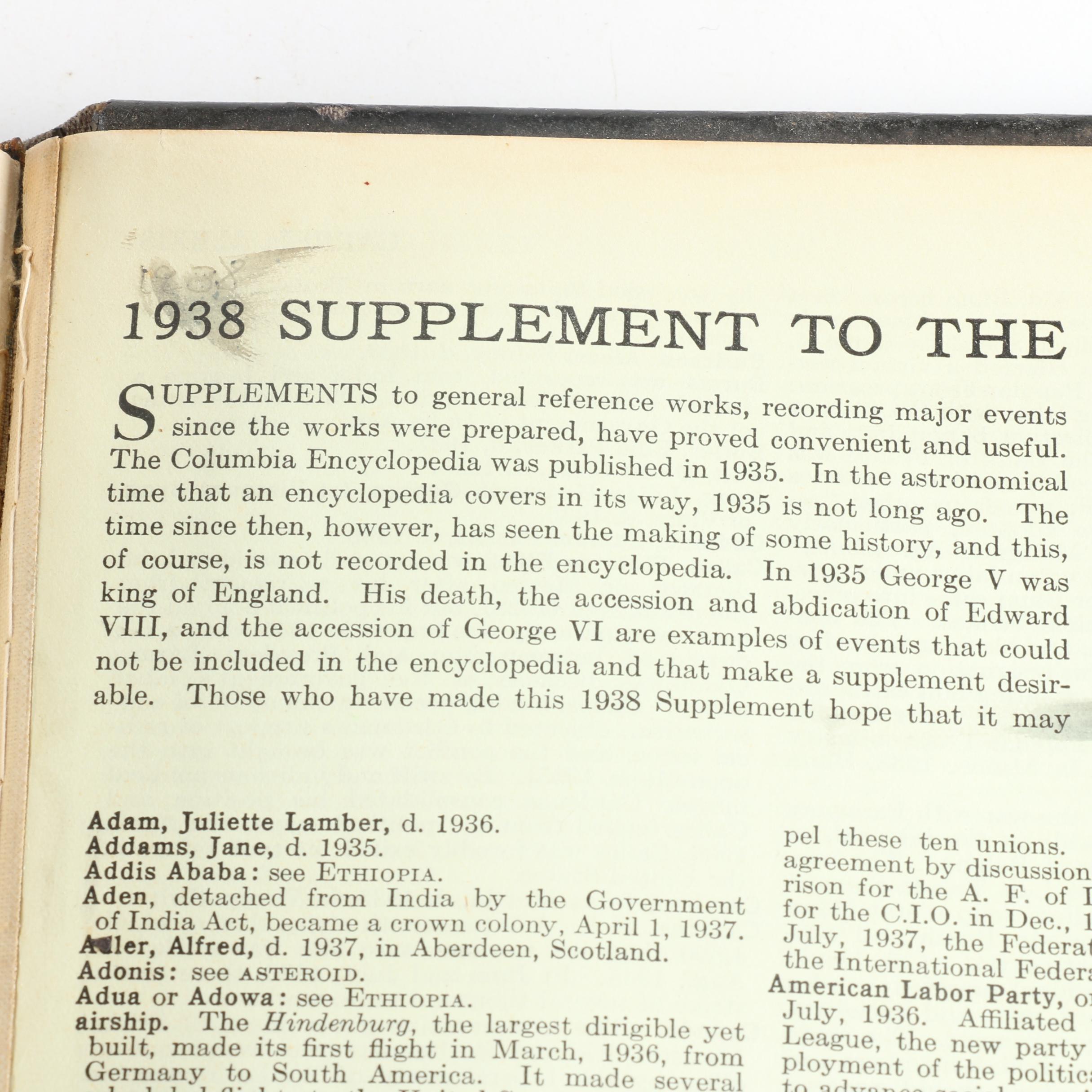 1938 "The Columbia Encyclopedia"