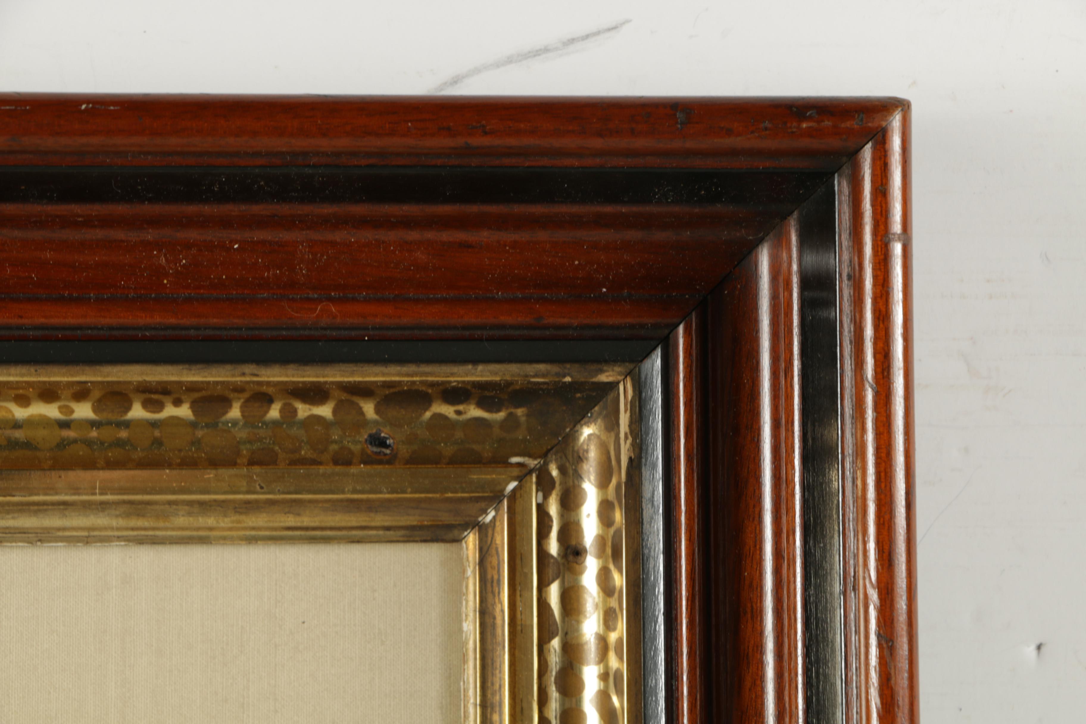 Anne Persov Vintage Mixed Media Portrait on Fabric