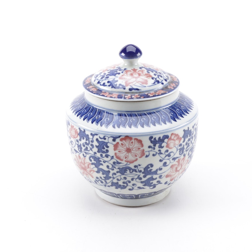 Chinese Ceramic Lidded Jar