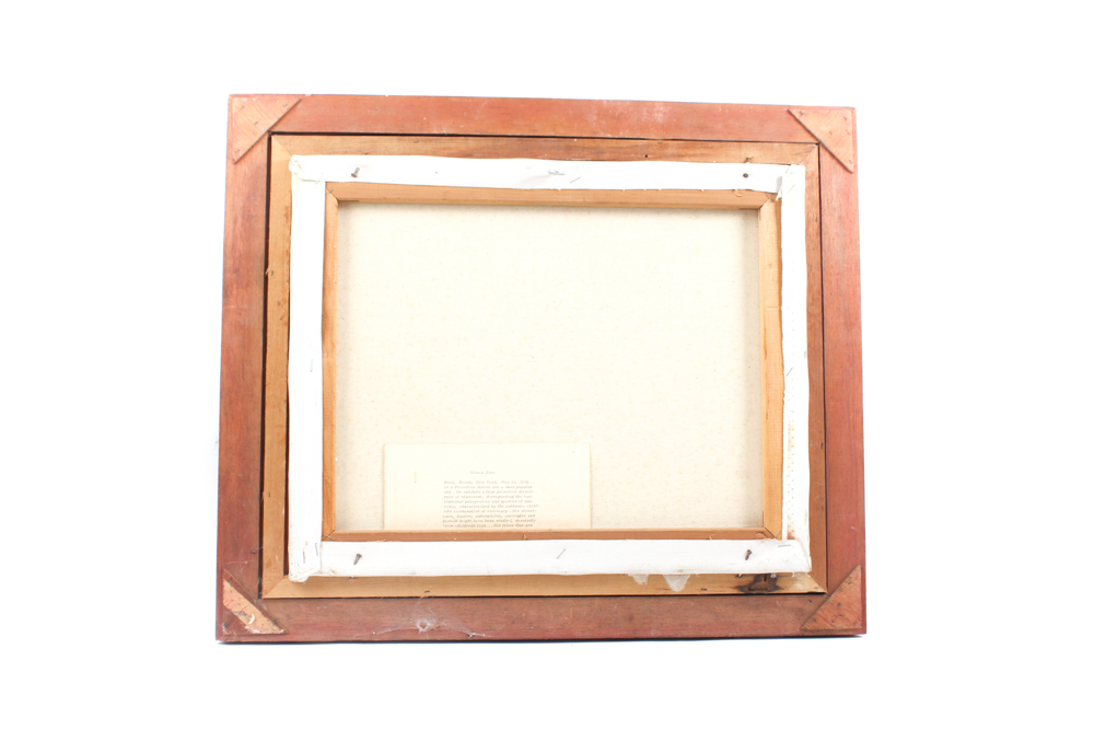 Simon Zoto Original Folk Art Oil Painting on Canvas