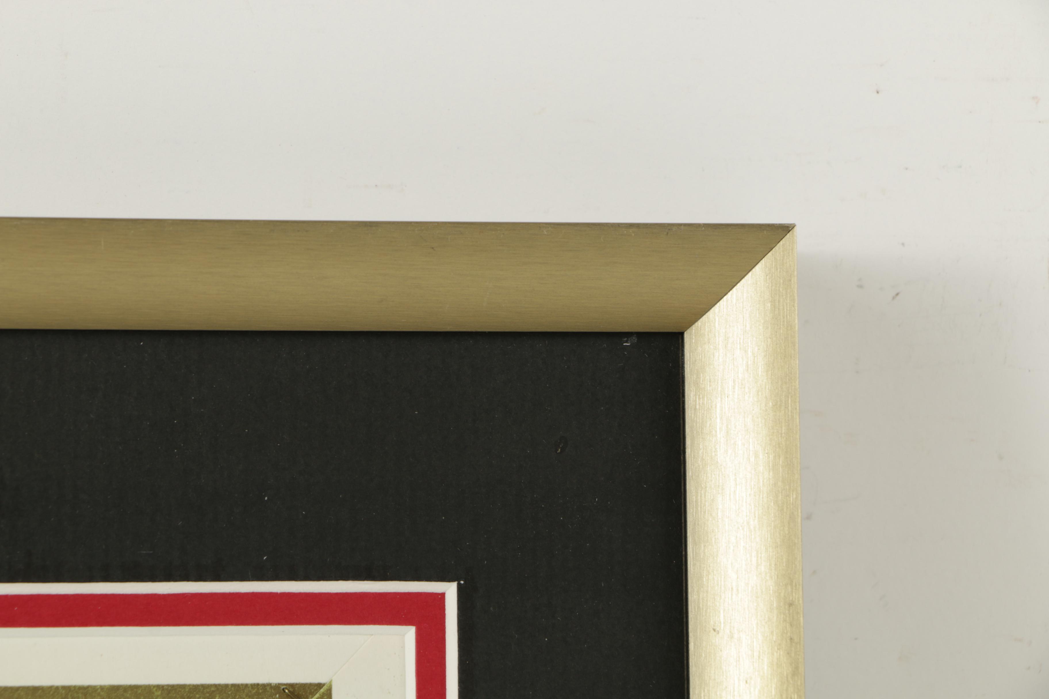 Embroidery on Silk of Japanese Landscape Scene