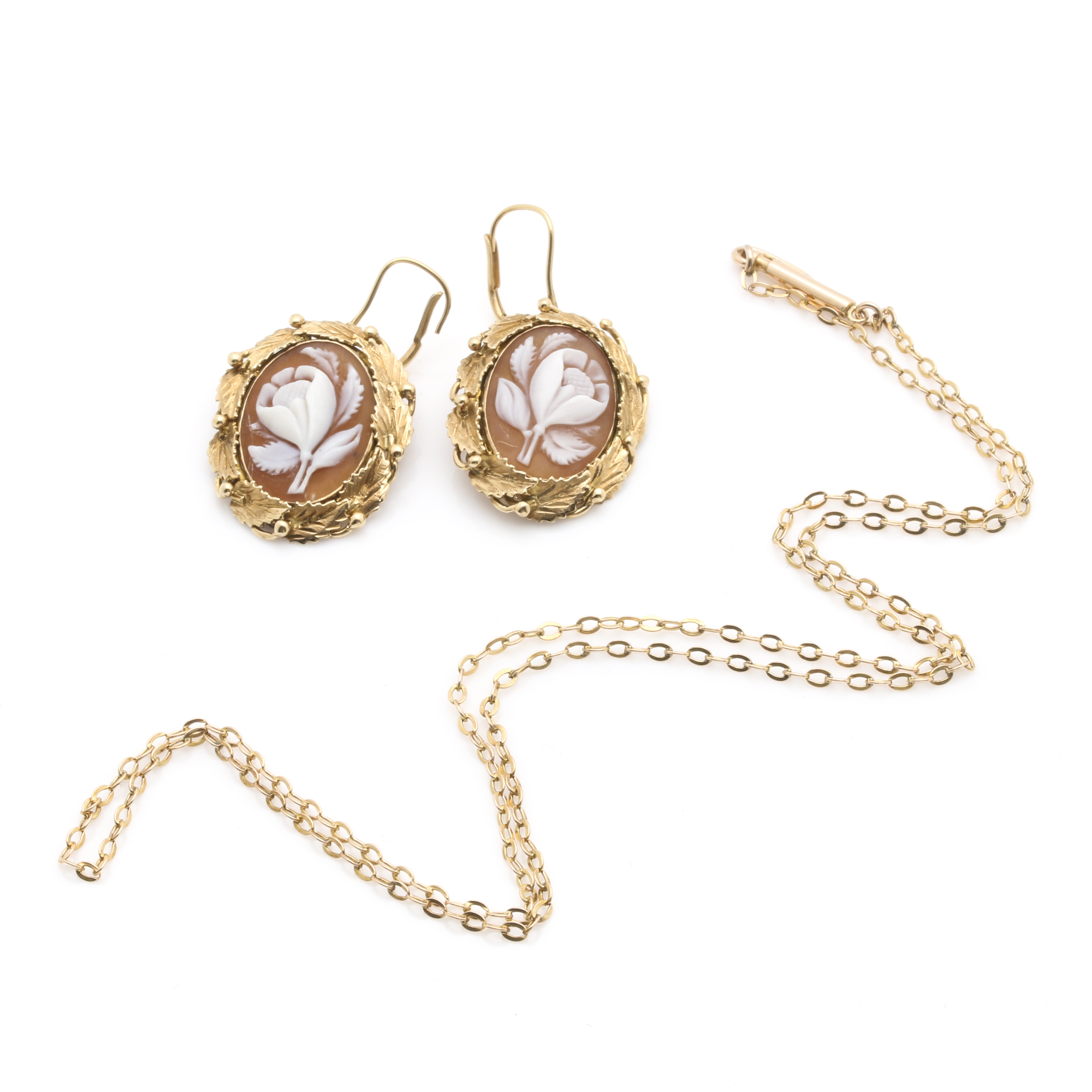 10K and 14K Yellow Gold Necklace and Earring Selection