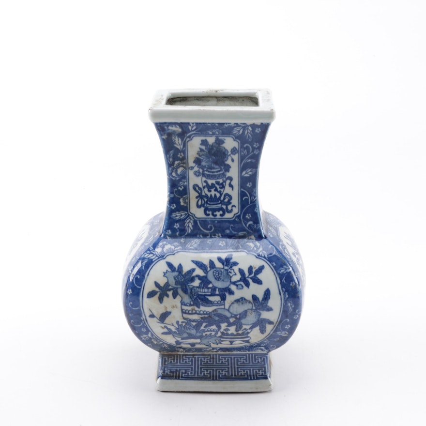 Chinese Square Ceramic Vase