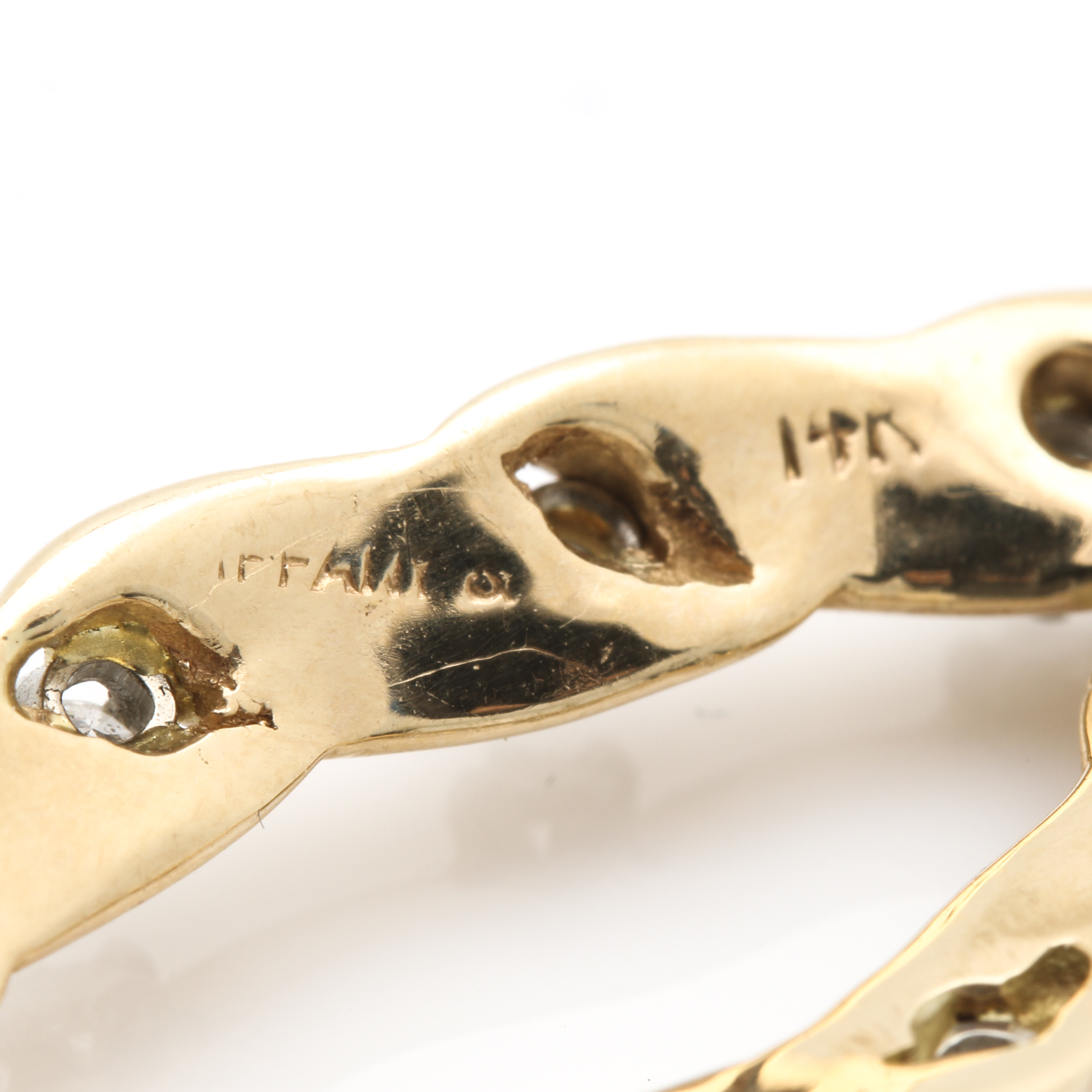 14K Yellow Gold Diamond Slide Pendant