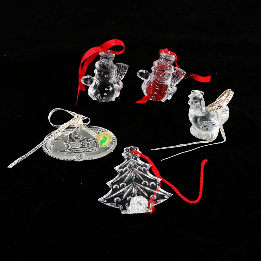 Marquise by Waterford Crystal Ornaments Including "Christmas Endearments"
