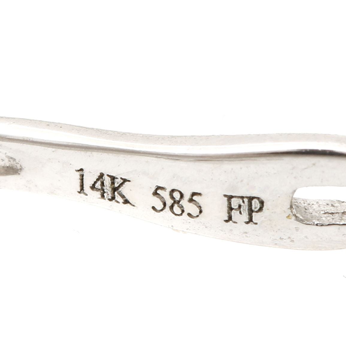 14K White Gold Diamond and Cubic Zirconia Earrings