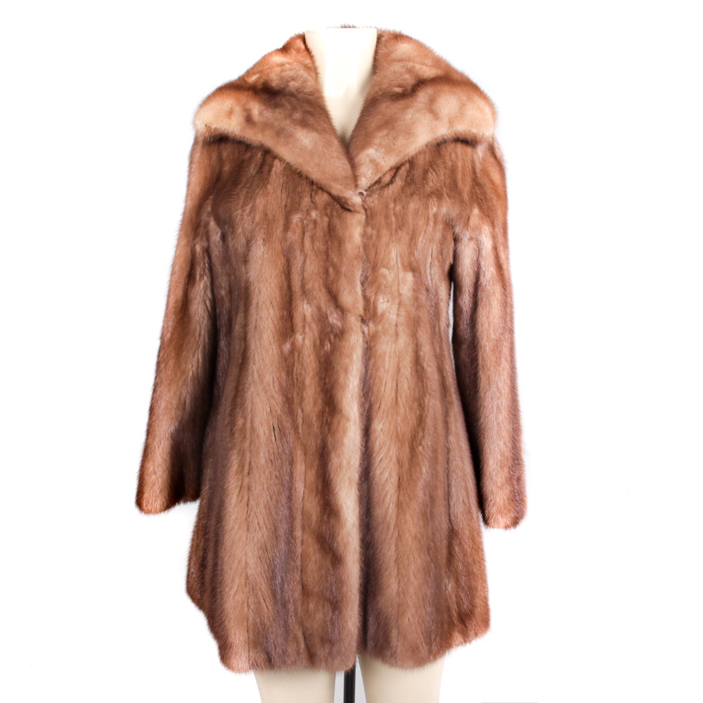 Vintage Pastel Mink Fur Stroller Coat