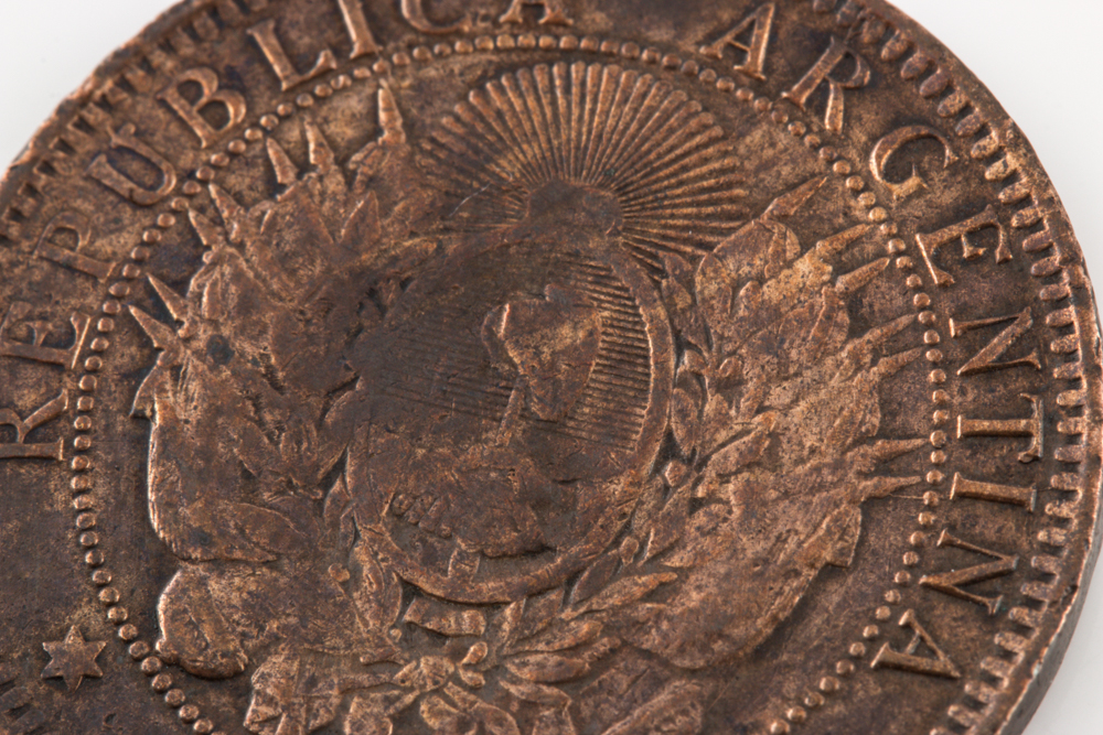 1892 Two Centavos Coin from Argentina
