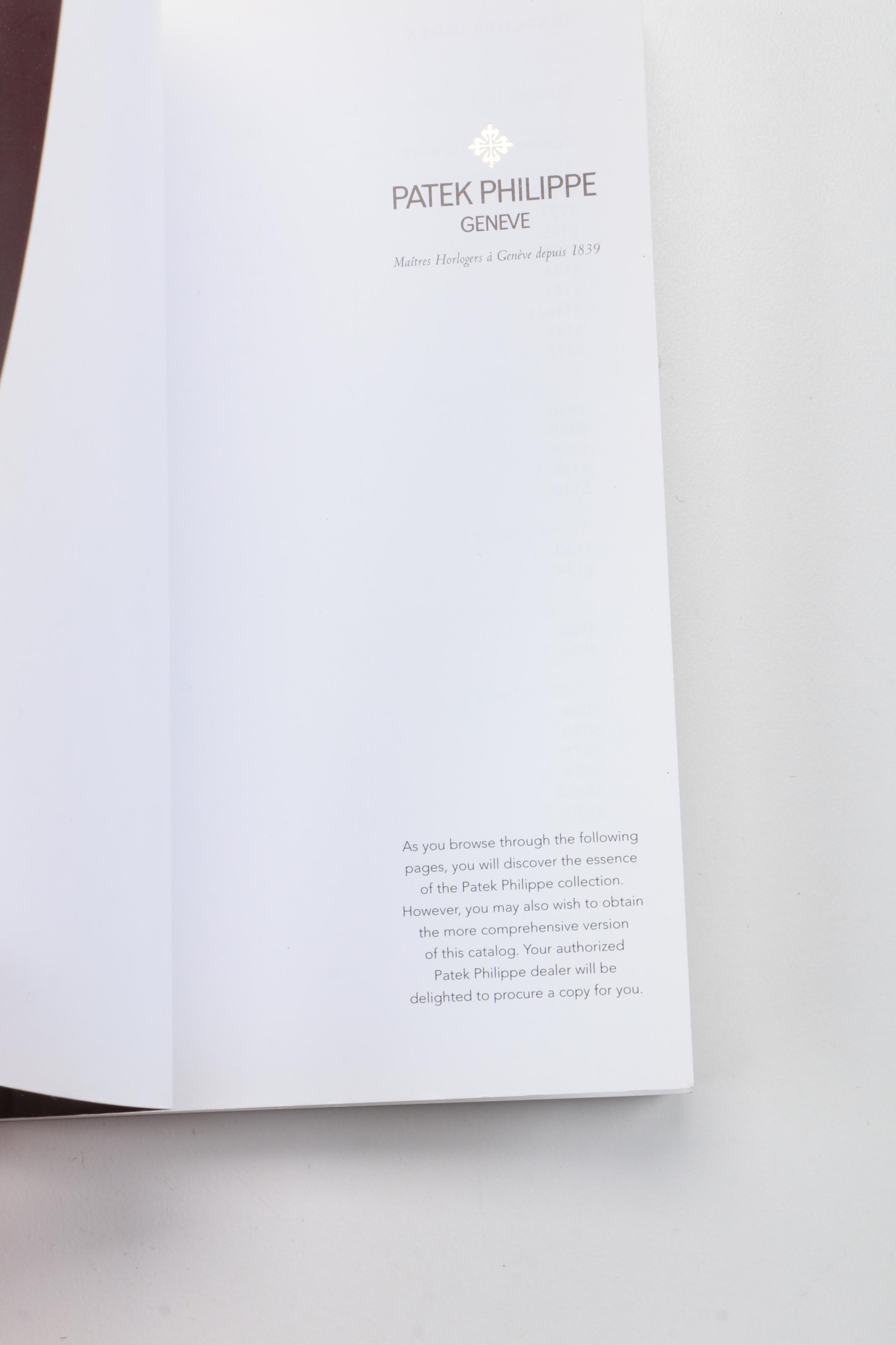 Patek Philippe Watch Cards and Catalogs