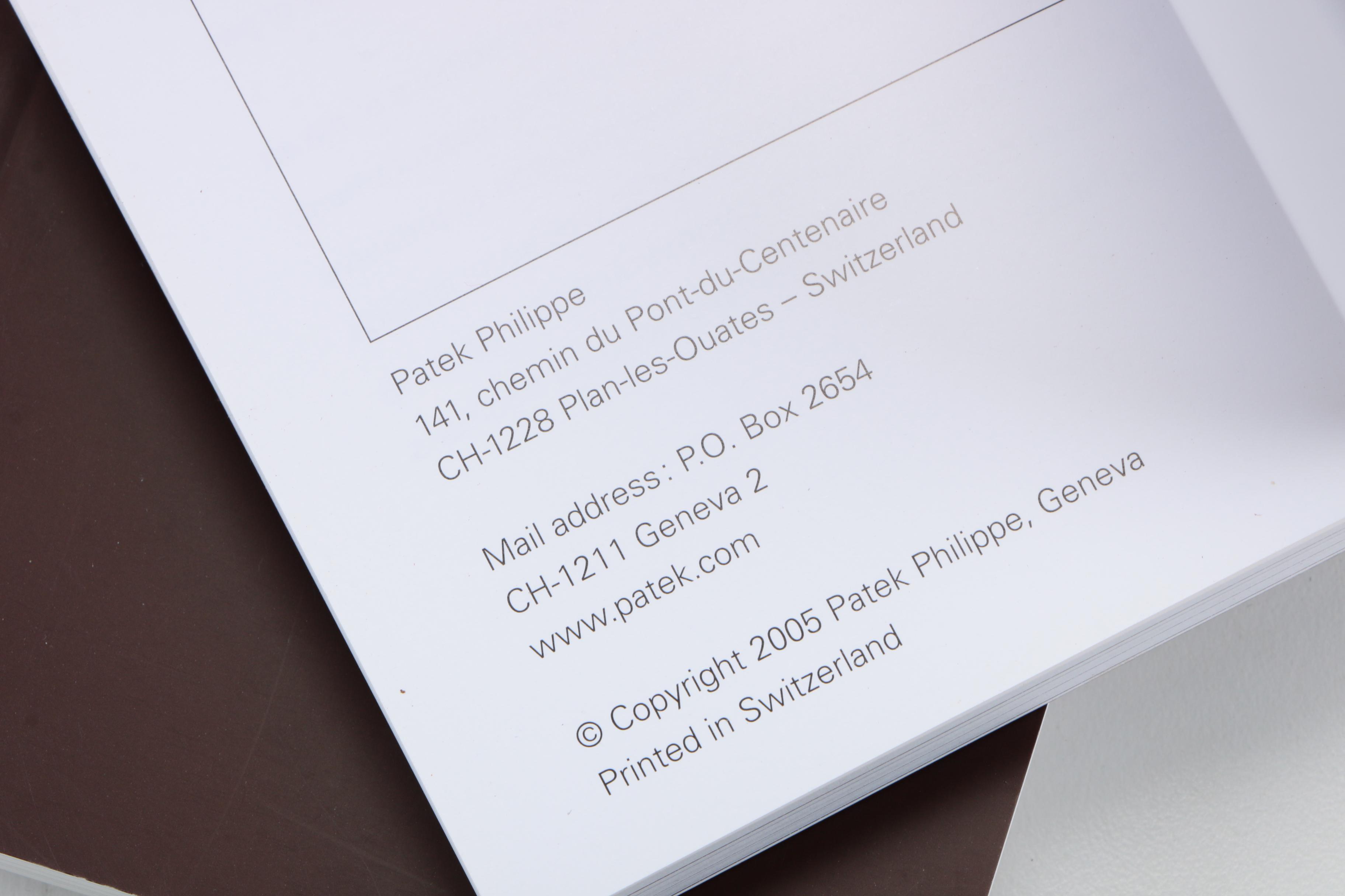 Patek Philippe Watch Cards and Catalogs