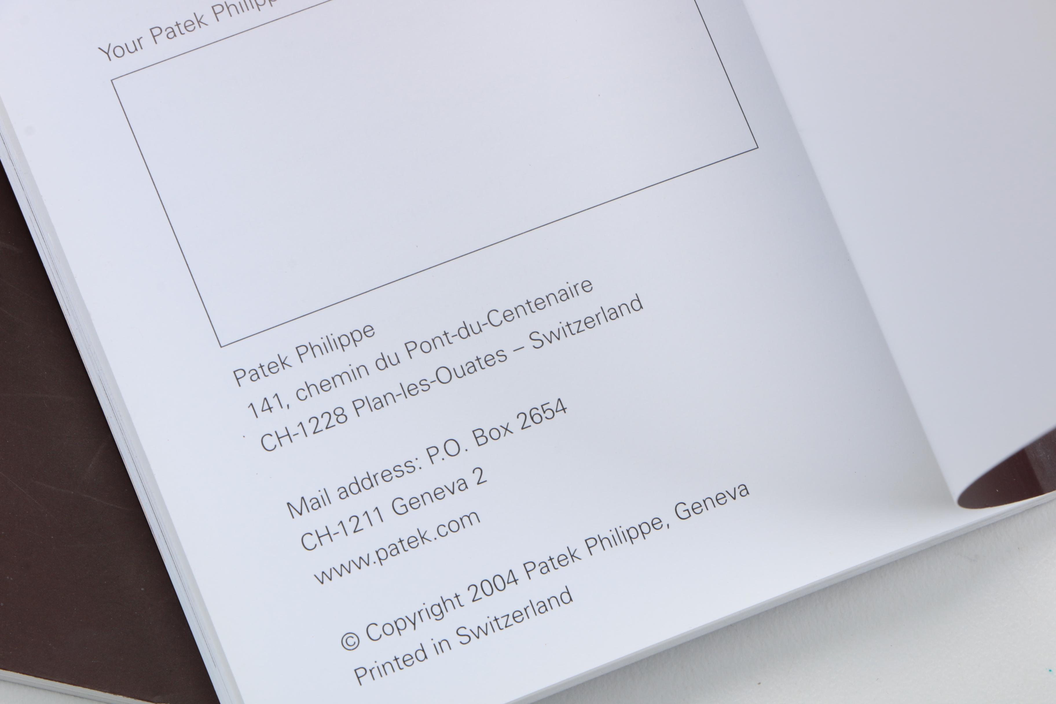 Patek Philippe Watch Cards and Catalogs