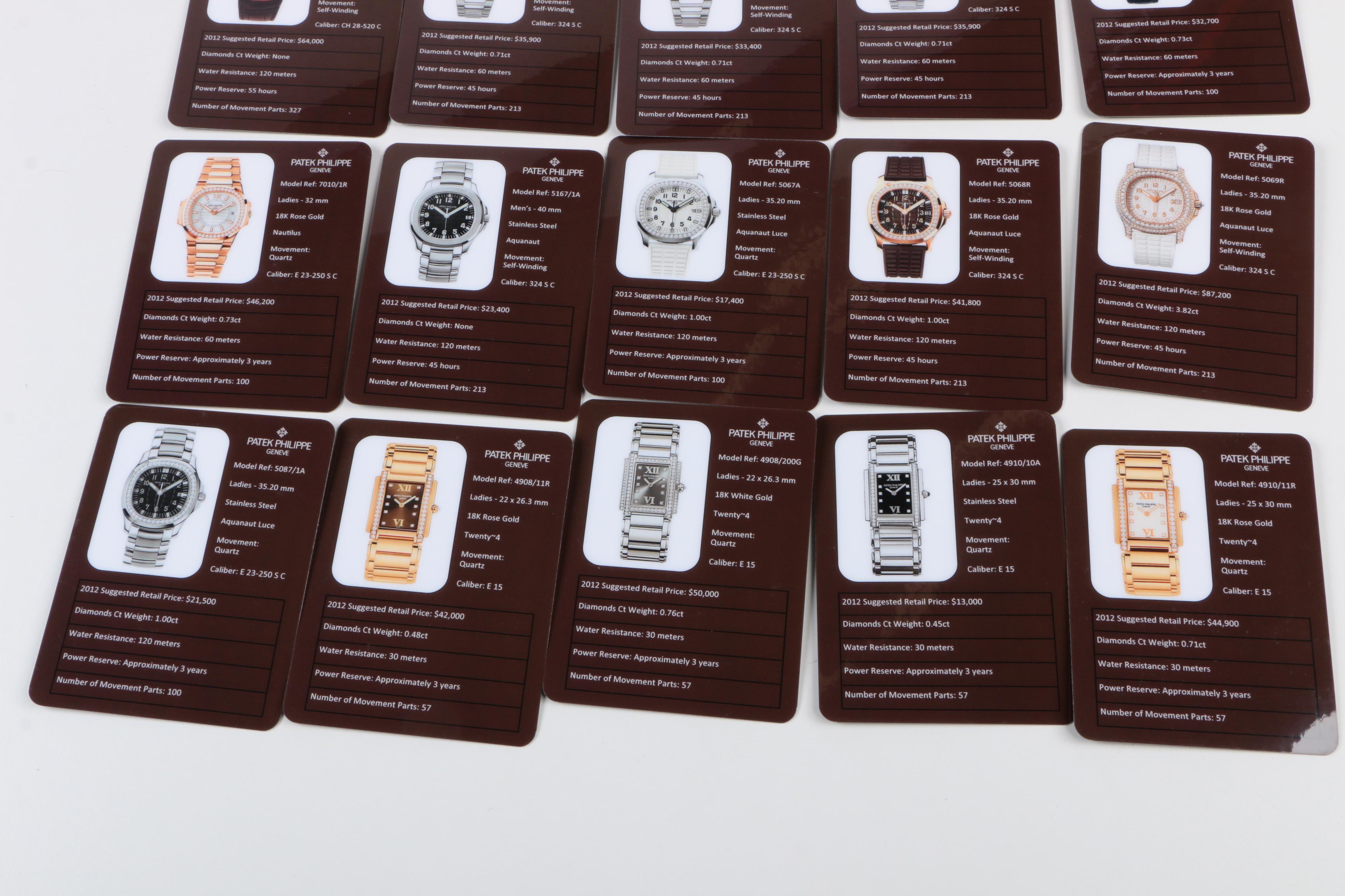 Patek Philippe Watch Cards and Catalogs