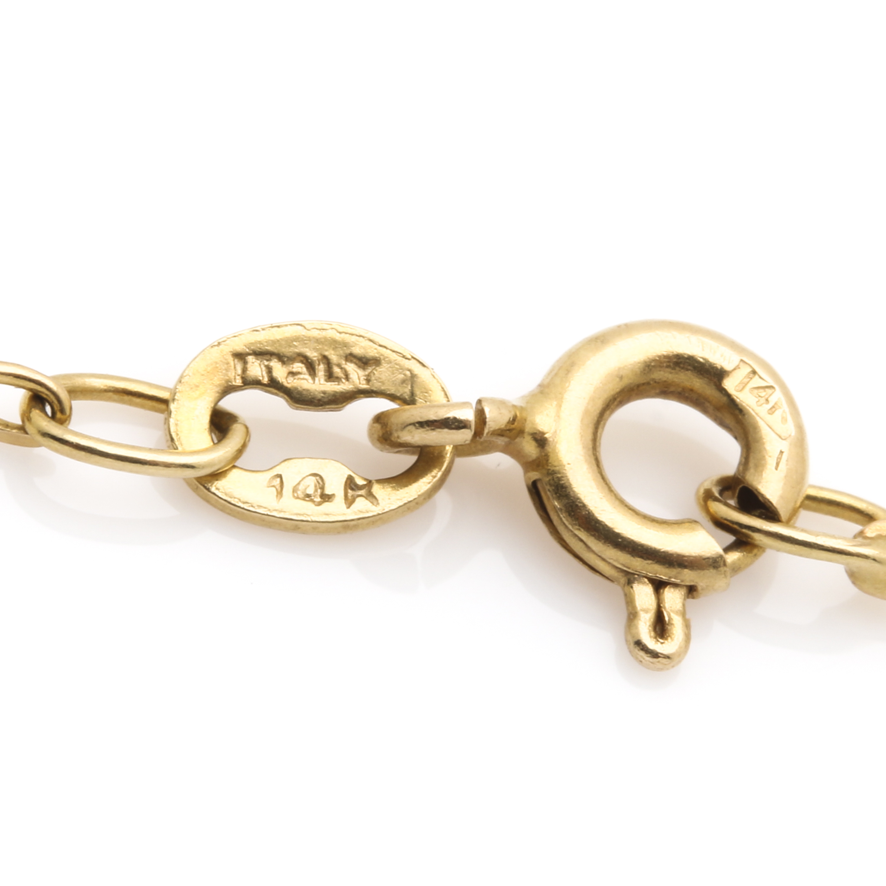 14K Yellow Gold Jewelry Assortment Including Mourning Charm