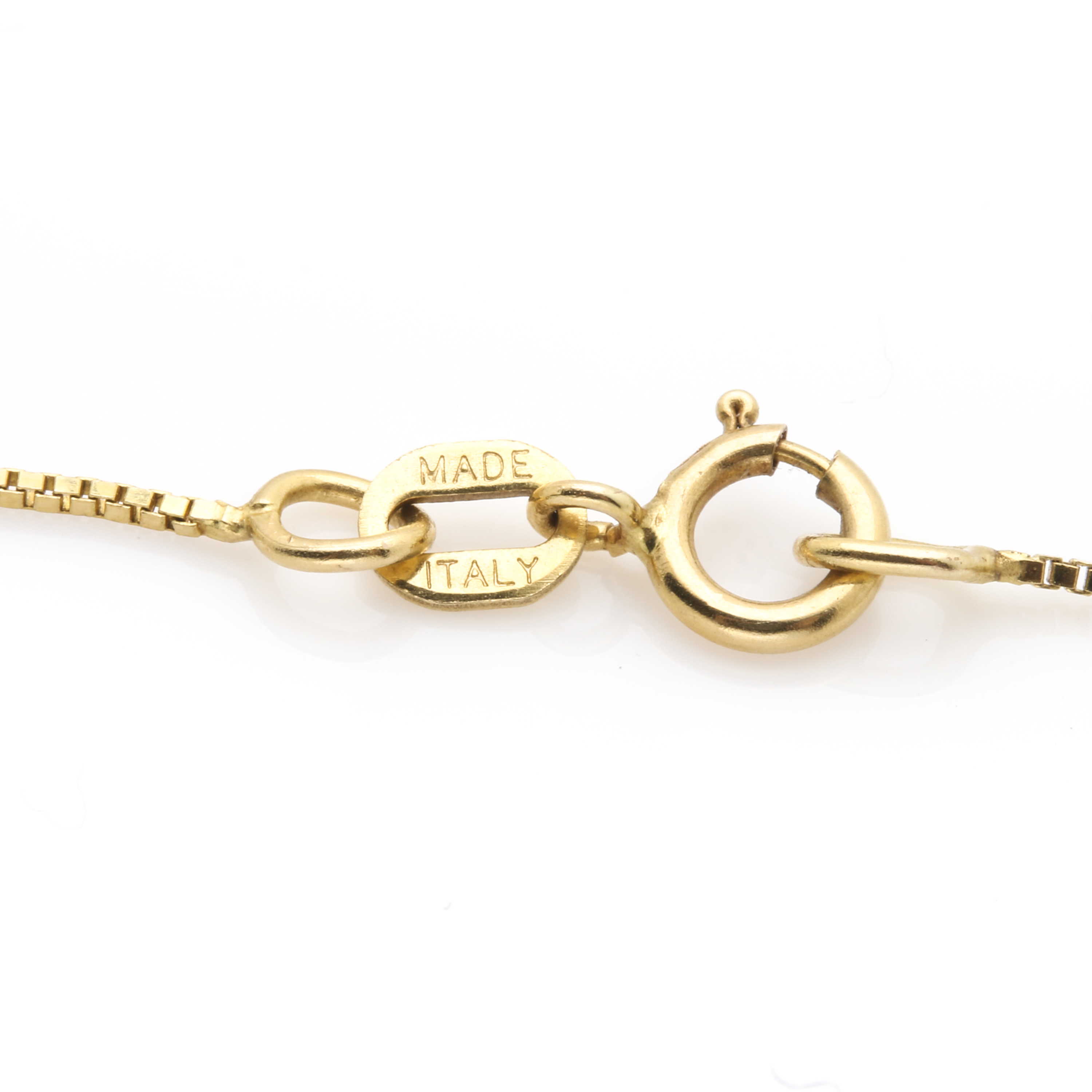 14K Yellow and White Gold Diamond Pendant Necklace