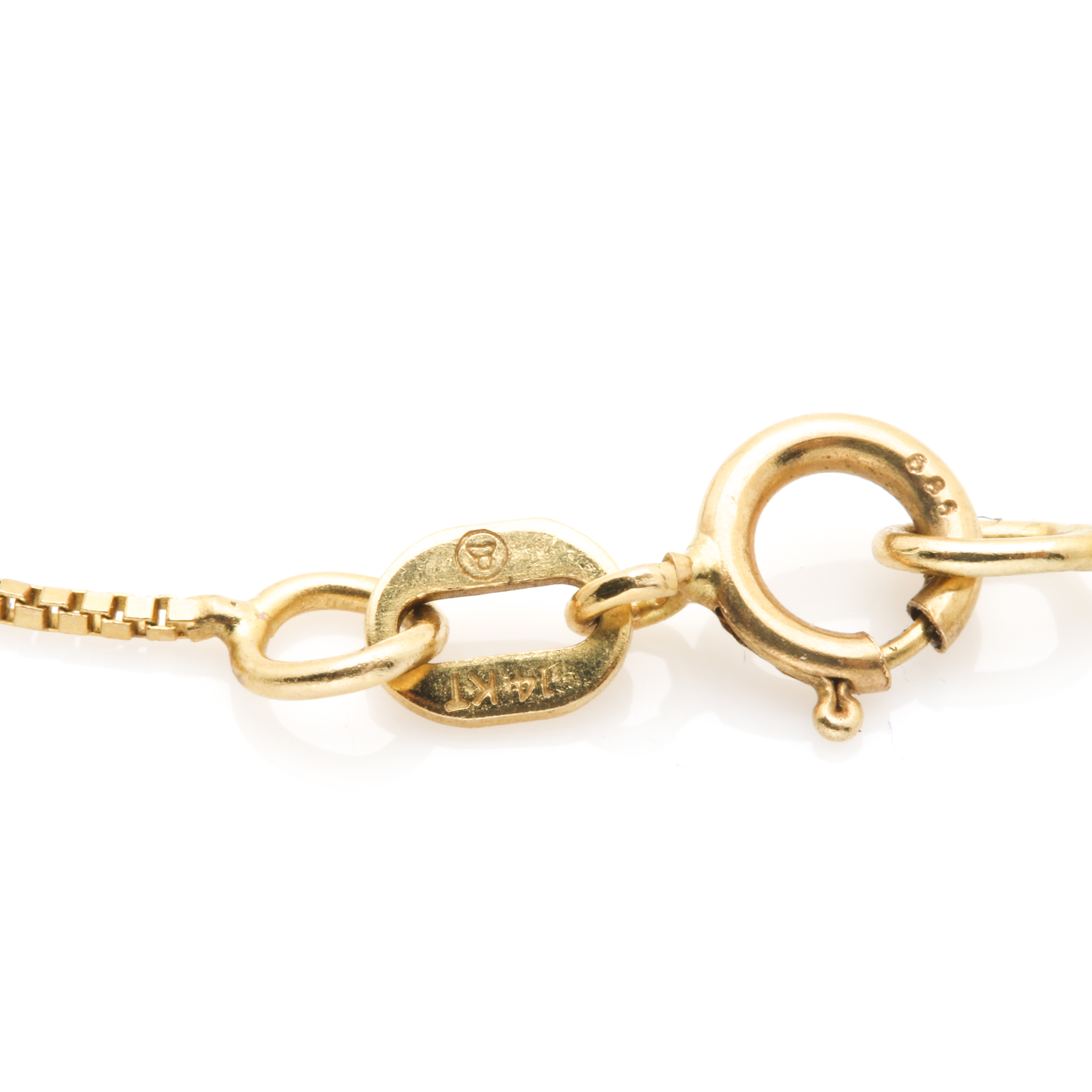 14K Yellow and White Gold Diamond Pendant Necklace