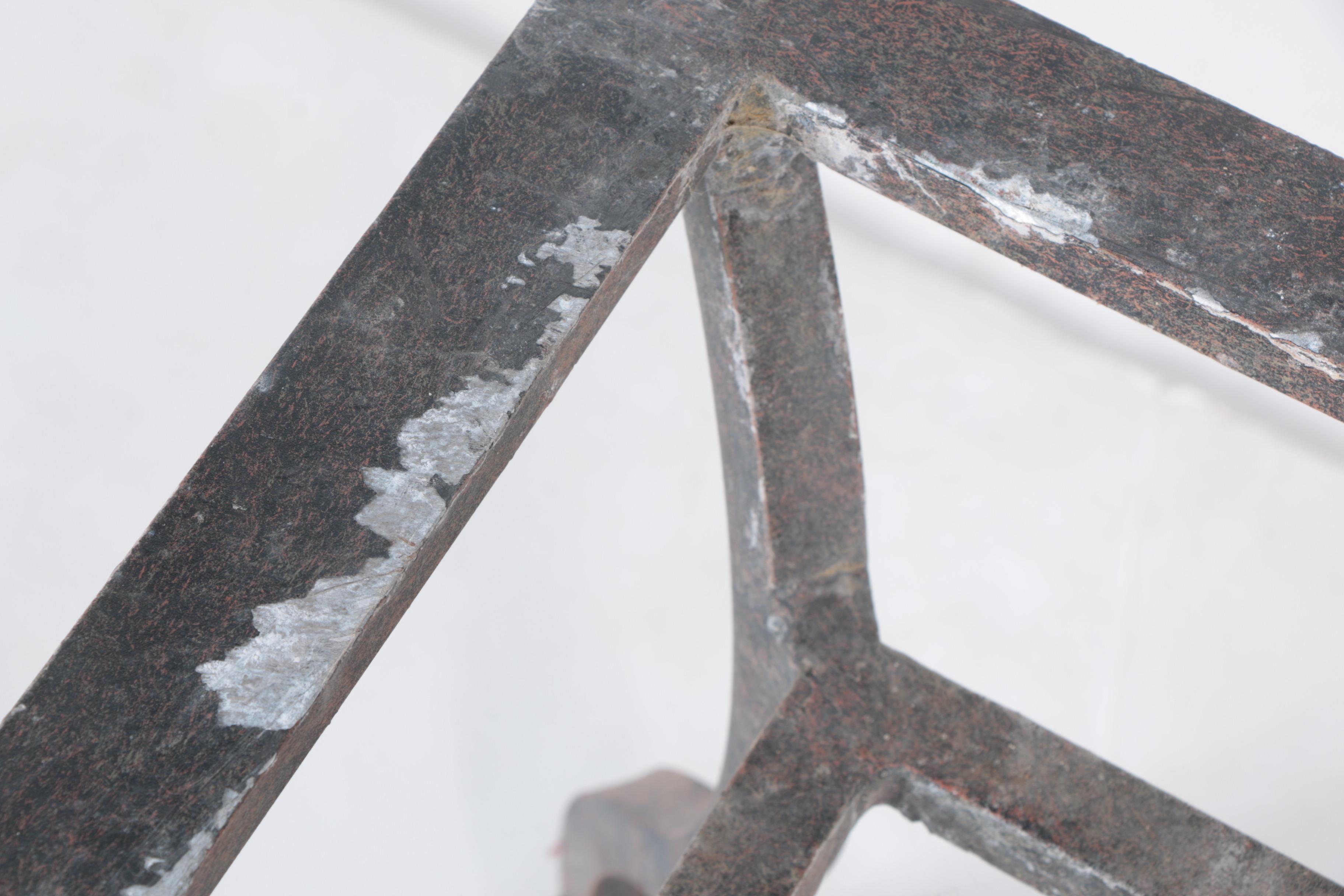 Wrought Iron Patio Table with Ceramic Tile Top