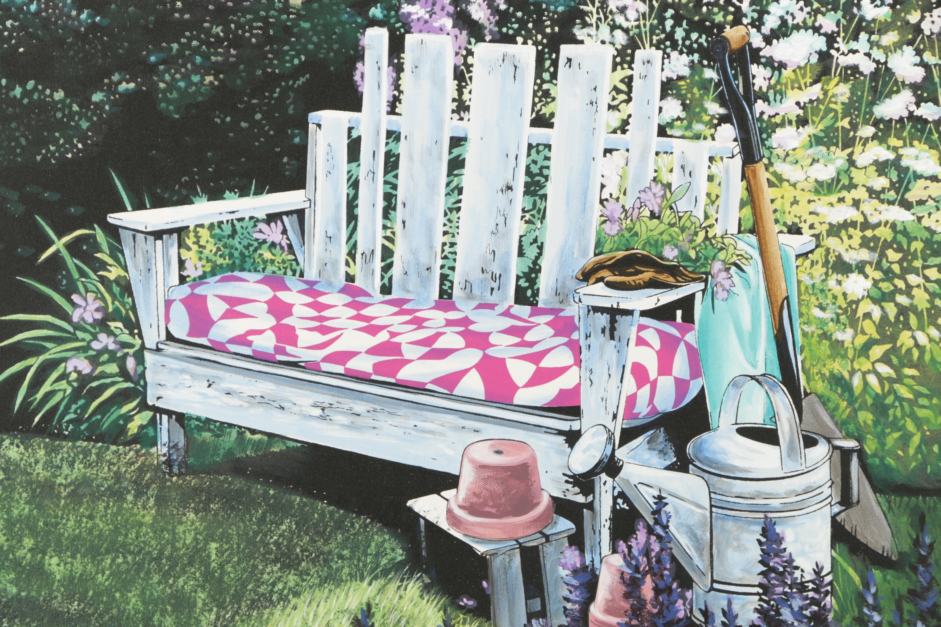 Embellished Serigraph on Canvas