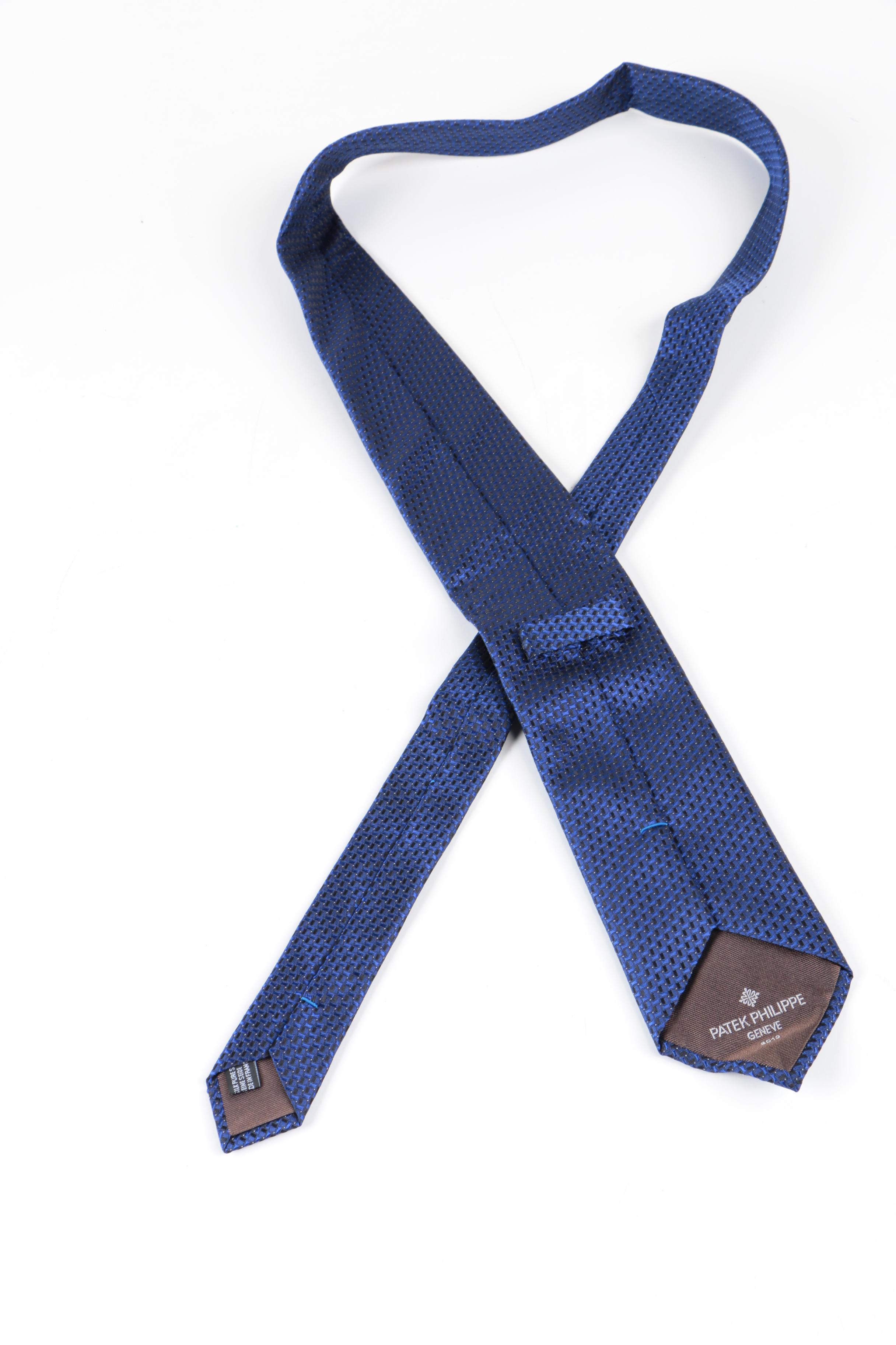 Patek Philippe Geneve Blue Silk Tie