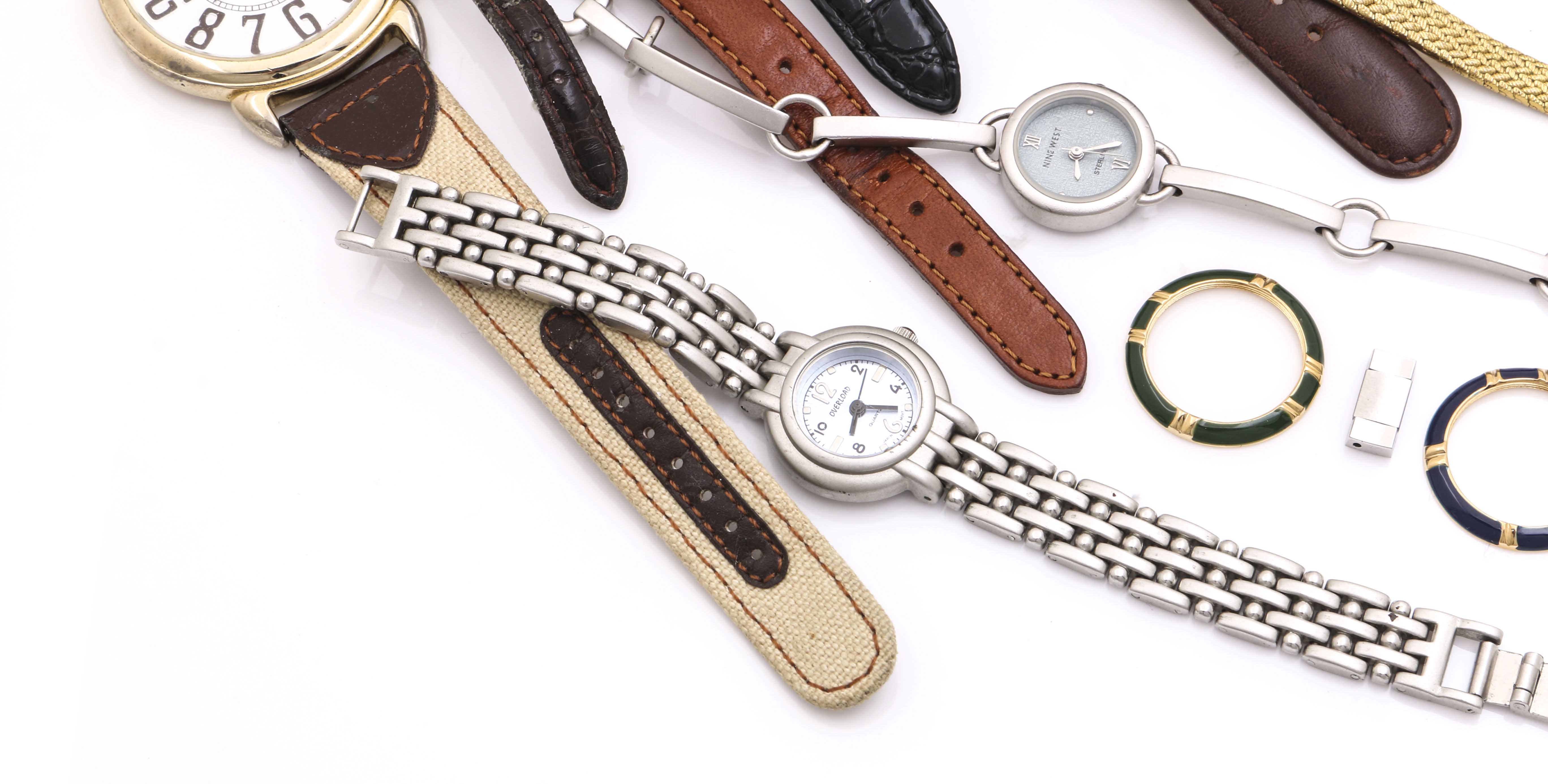 Assortment of Watches Including a Sterling Silver Nine West Watch