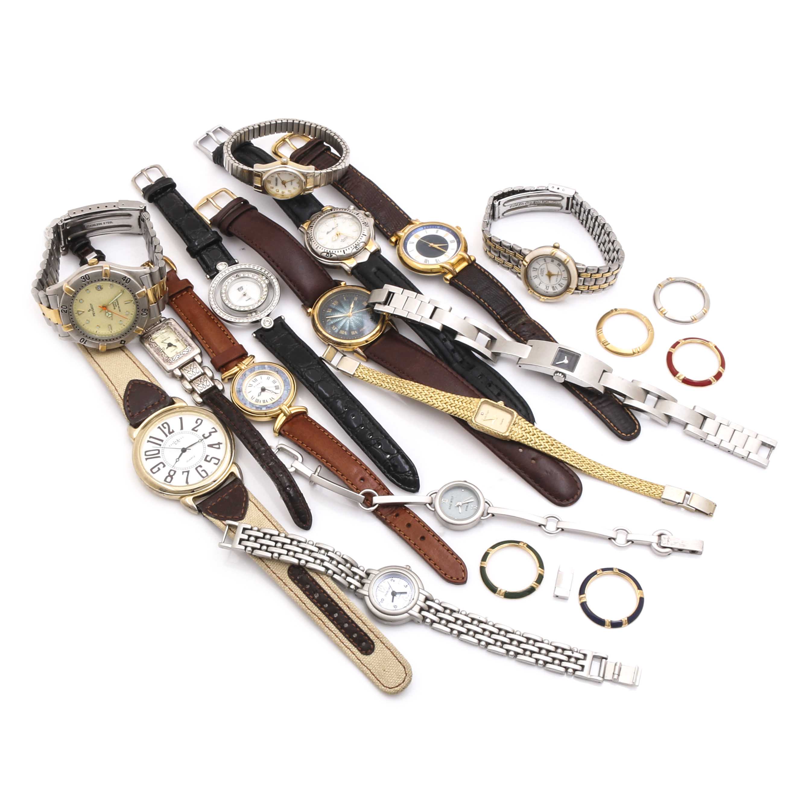 Assortment of Watches Including a Sterling Silver Nine West Watch