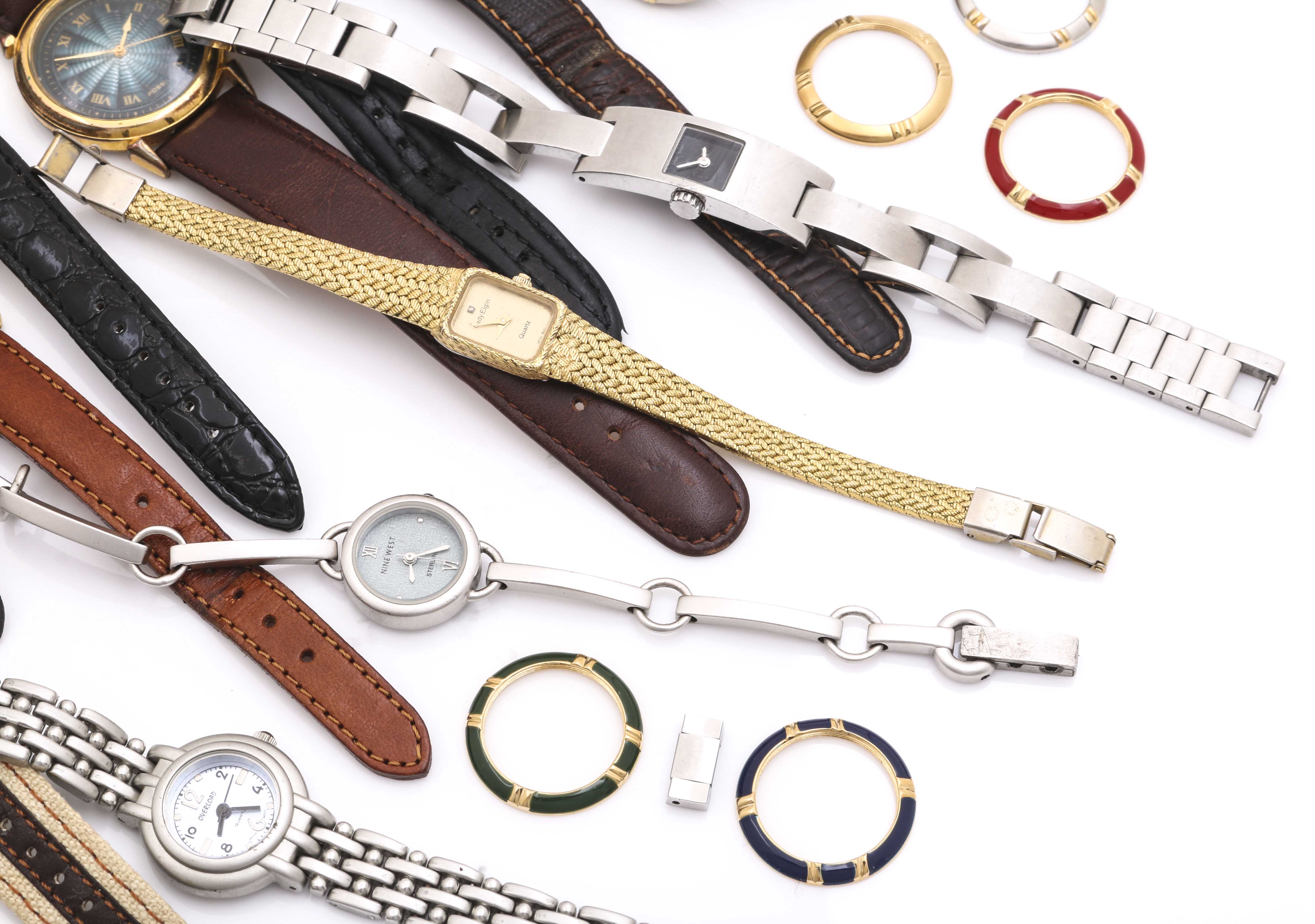 Assortment of Watches Including a Sterling Silver Nine West Watch