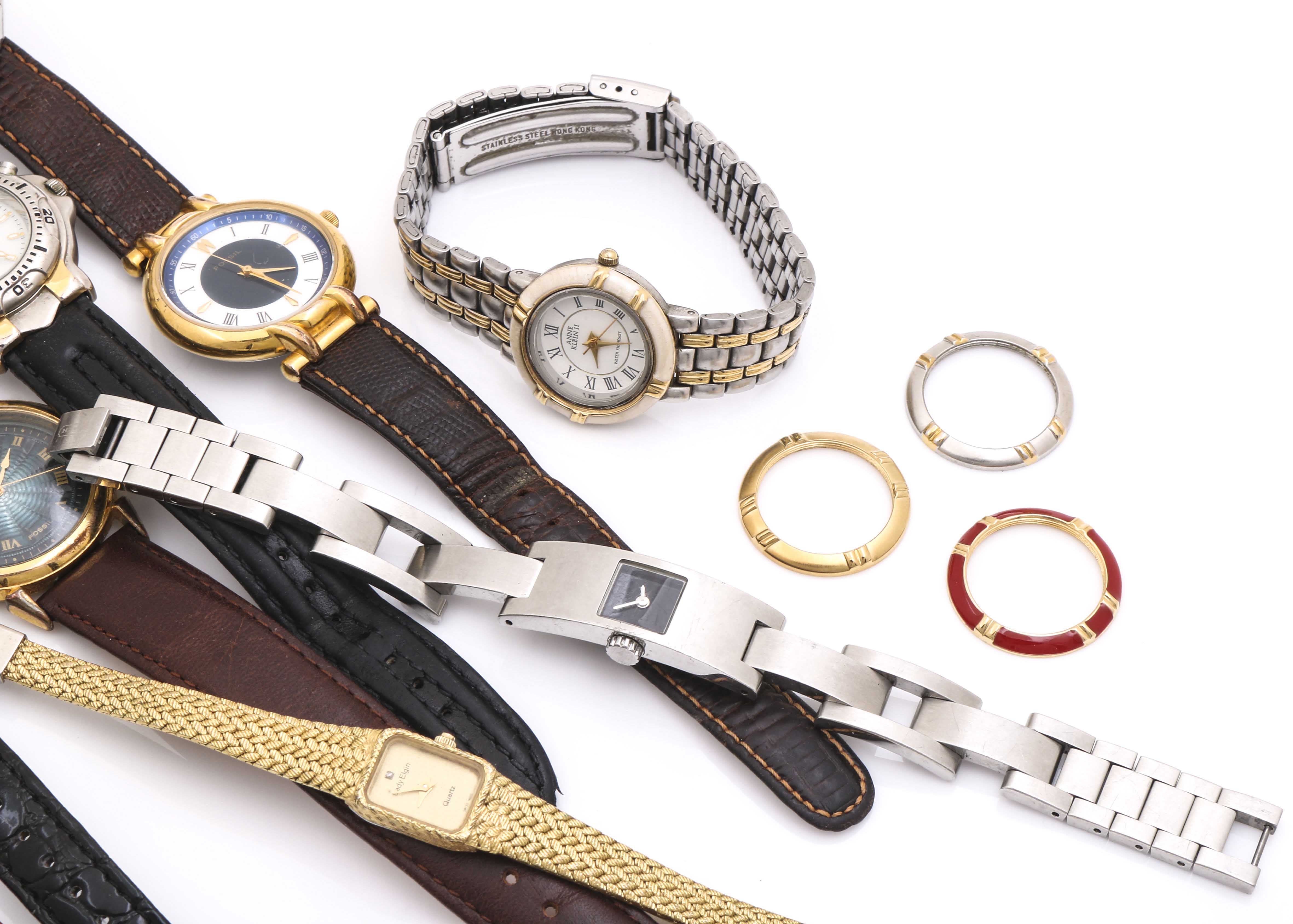 Assortment of Watches Including a Sterling Silver Nine West Watch